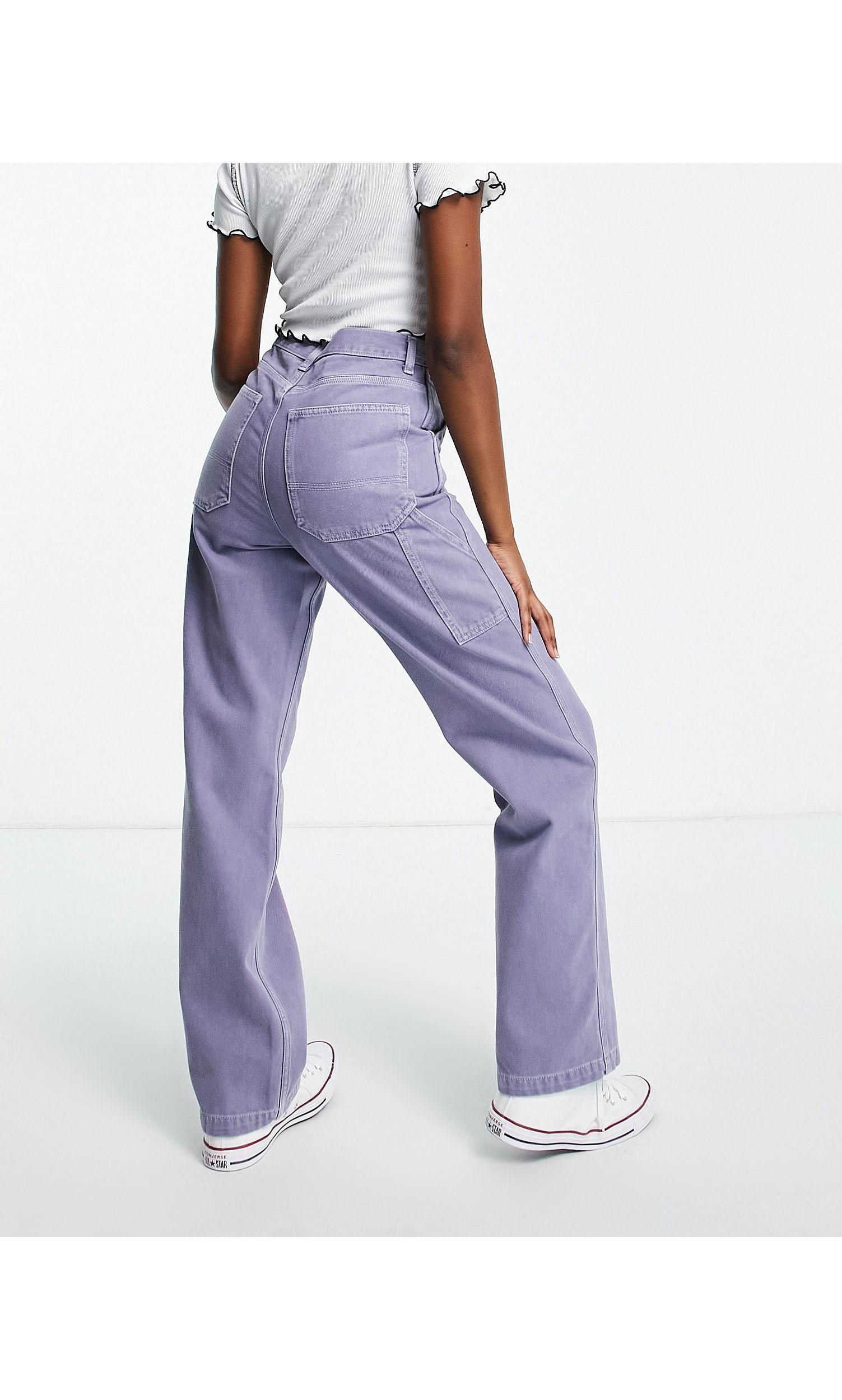 TOPSHOP Denim Carpenter Cotton Jeans in 