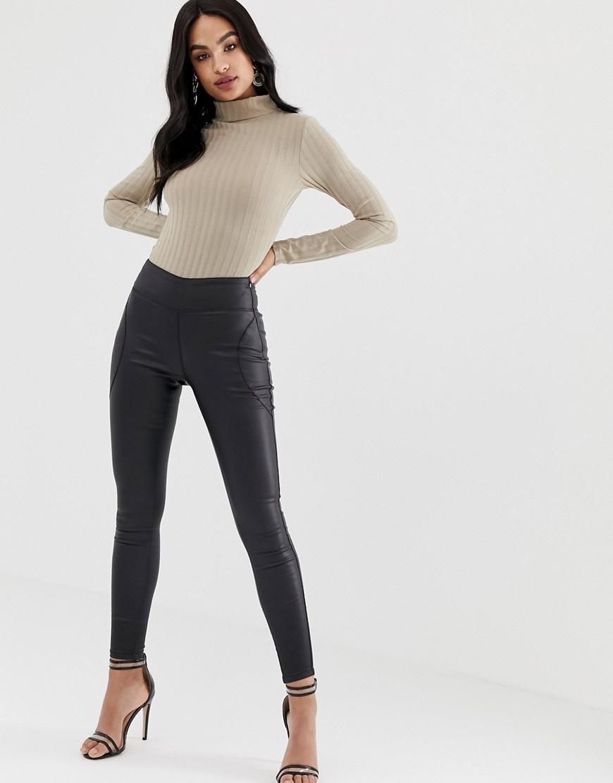 Lipsy petite top leather look leggings