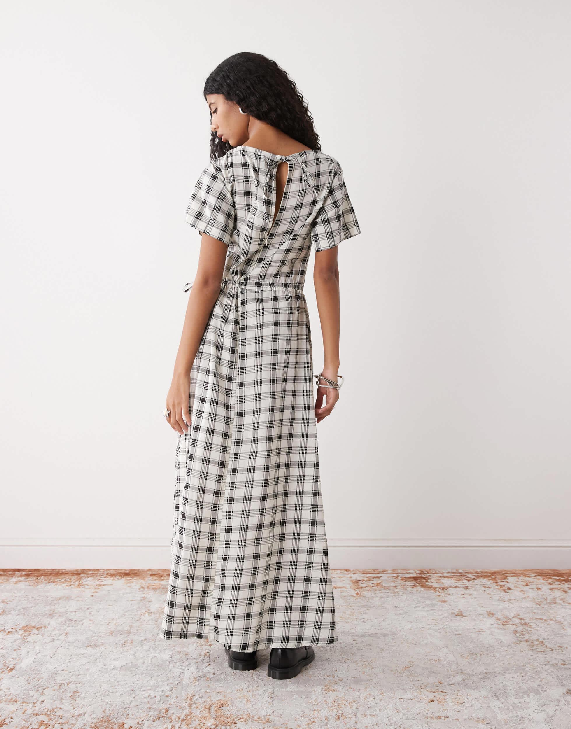 collusion multi channel maxi dress Collusion Plus Multi Channel Detail Maxi Dress in White
