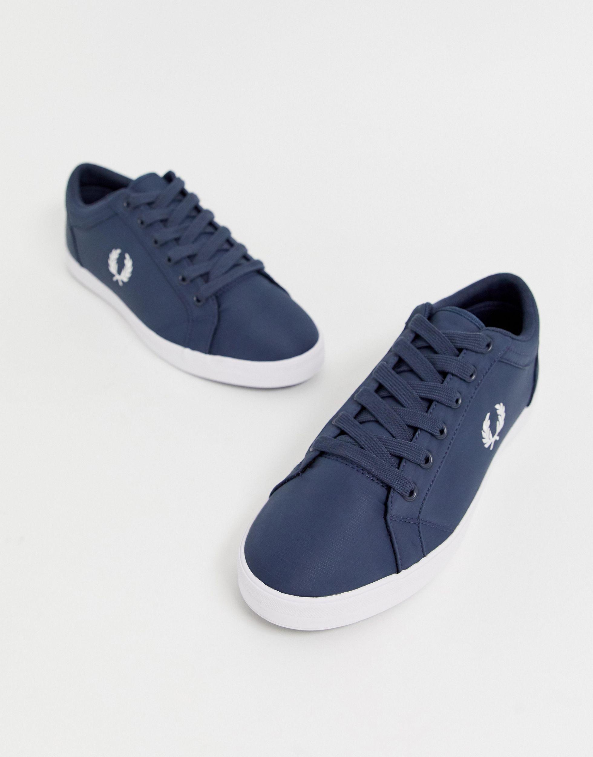 Fred Perry Baseline Ripstop Sneakers in Navy (Blue) for Men | Lyst