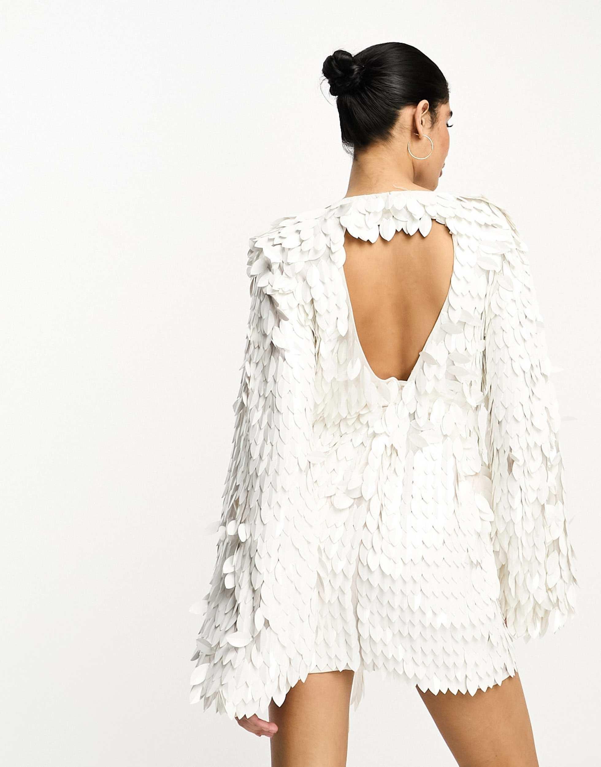 chinese dress ladies Kelly Long Sleeve Sequin Mini Dress