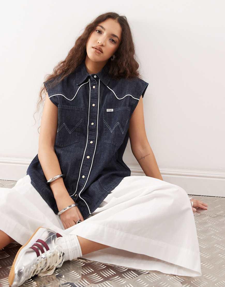 Blusa Vaquera Camisas Vaqueras Para Dama Wrangler Camisa Vaquera