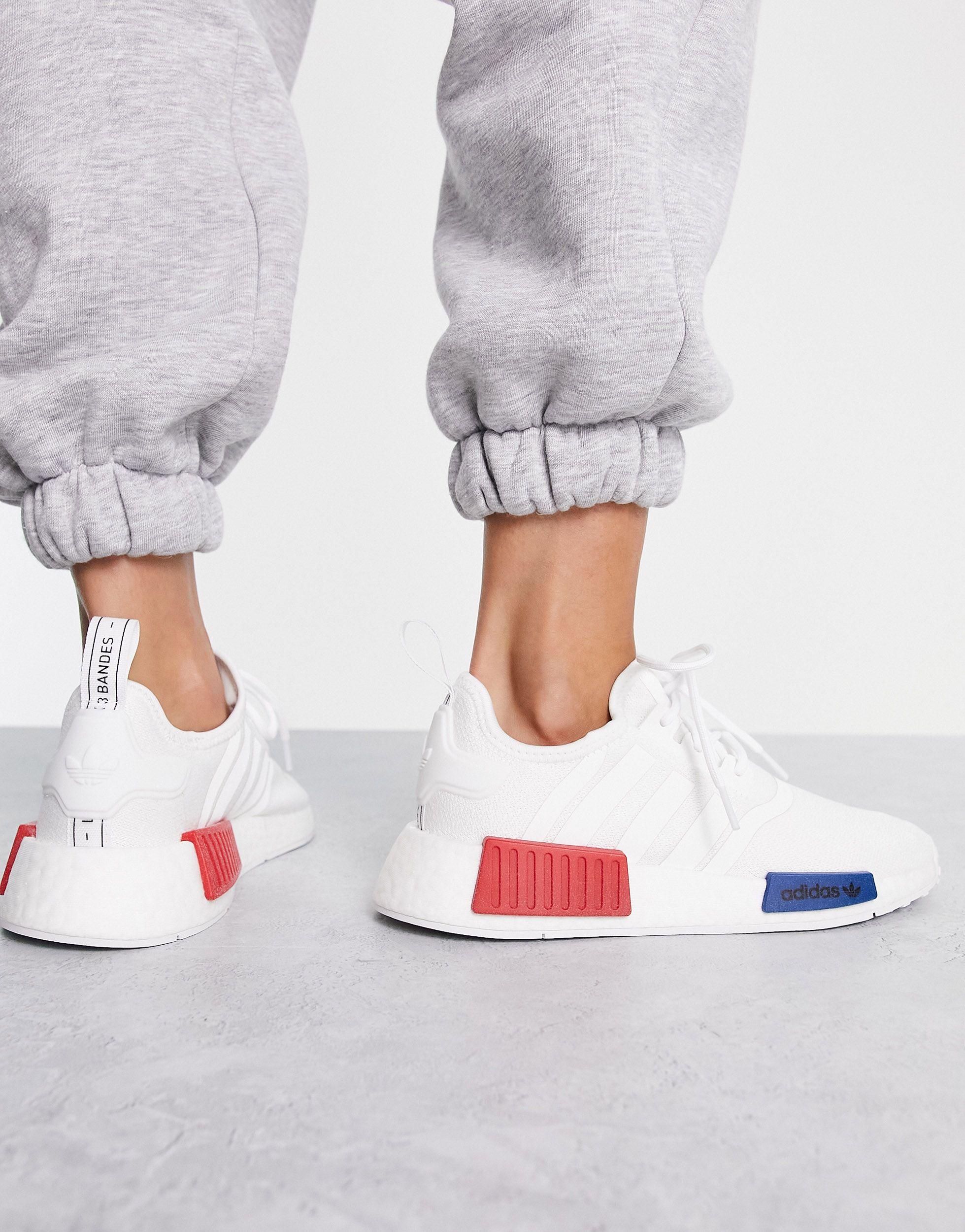 adidas Originals Rubber Nmd R1 Trainers in White | Lyst UK