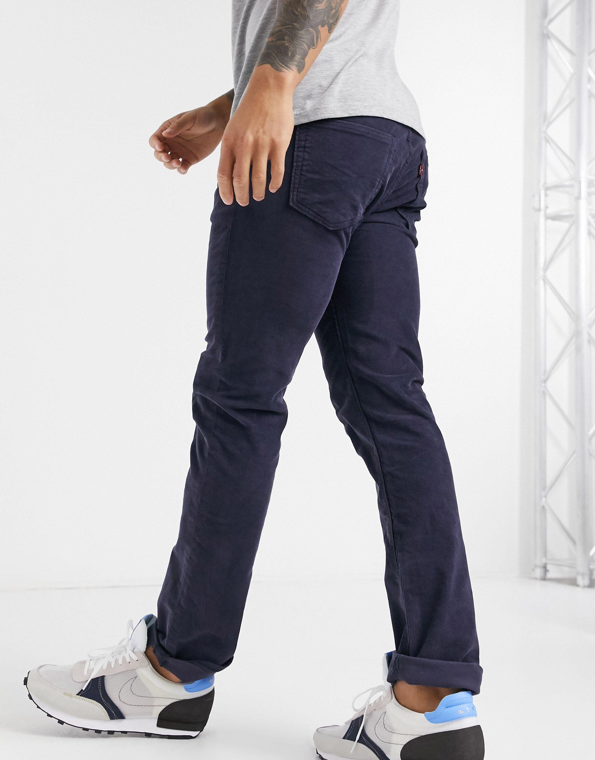 511 - pantalon slim en velours côtelé - marine Levi's pour homme en coloris  Bleu | Lyst
