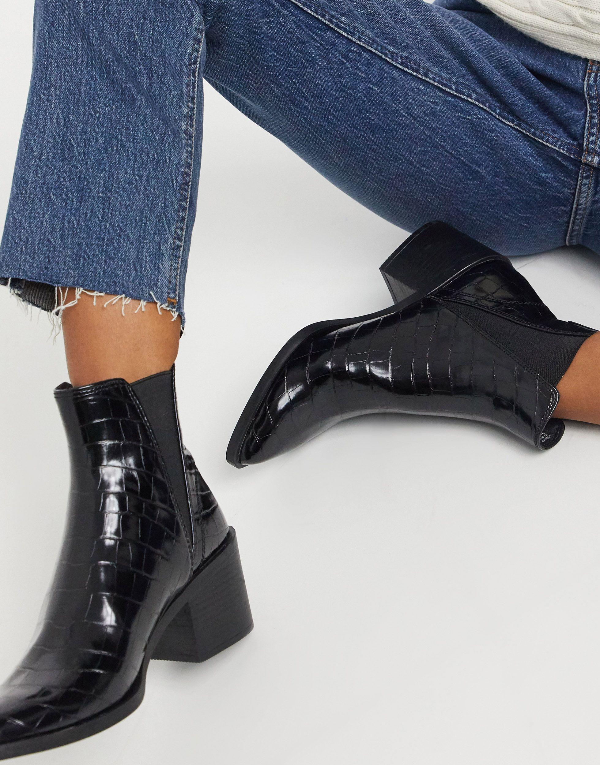Steve Madden Audience - Enkellaarzen Met Hak in het Zwart - Lyst