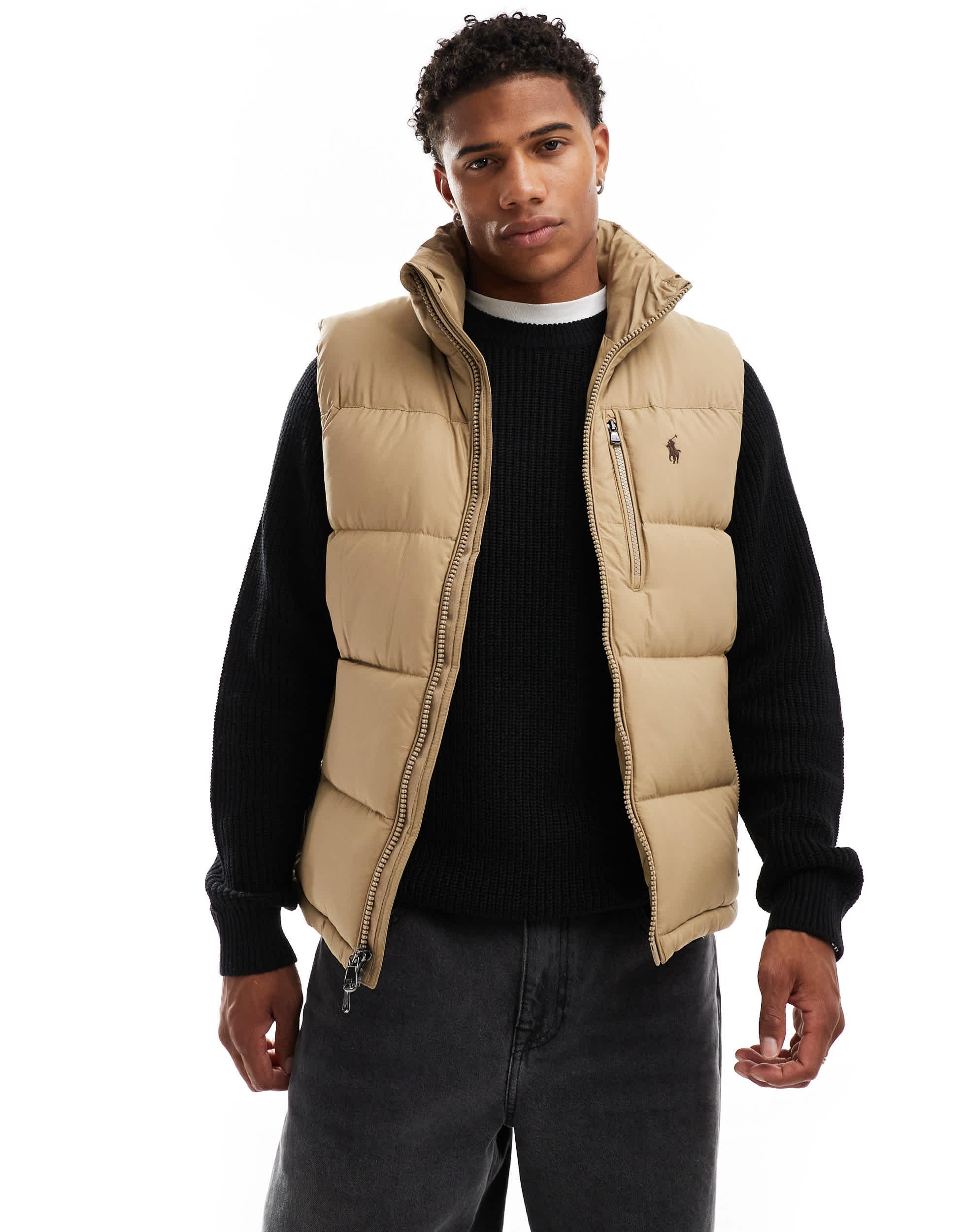 Polo Ralph Lauren Down Puffer Gilet in Black for Men | Lyst