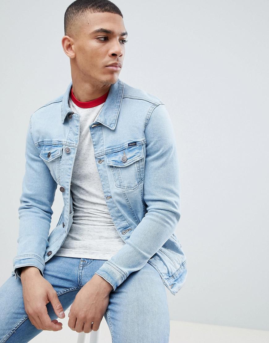 veste en jean pull and bear homme