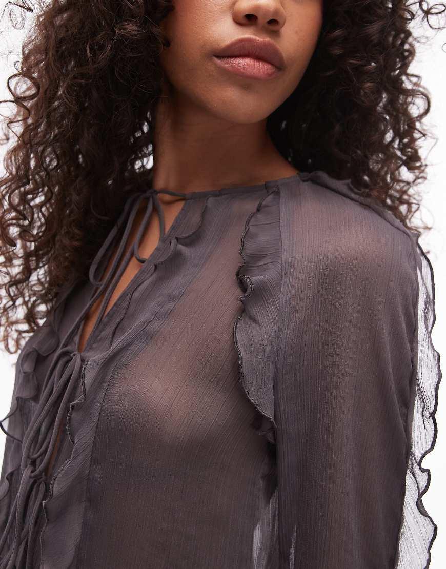 topshop ruffle top