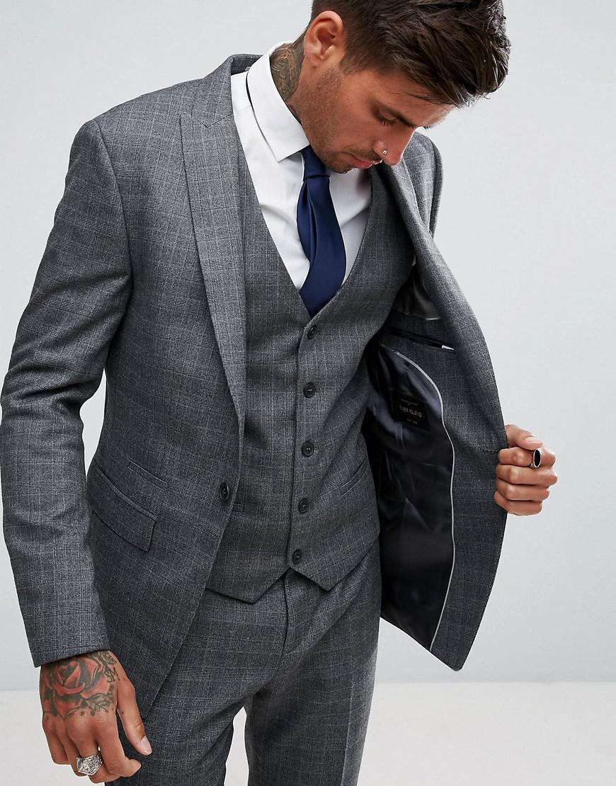dark grey skinny suit