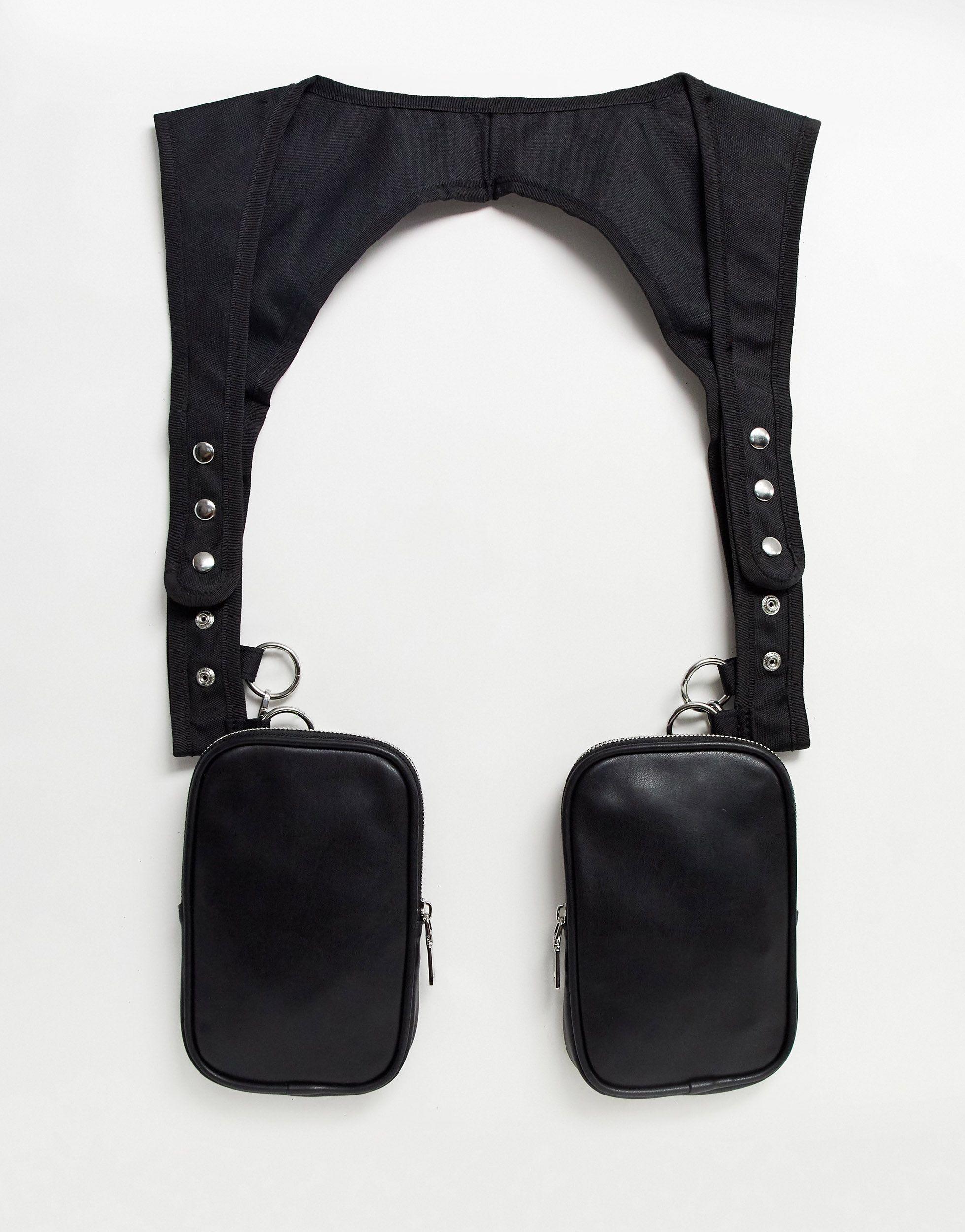 ASOS Shoulder Harness Bag in Black for Men | Lyst