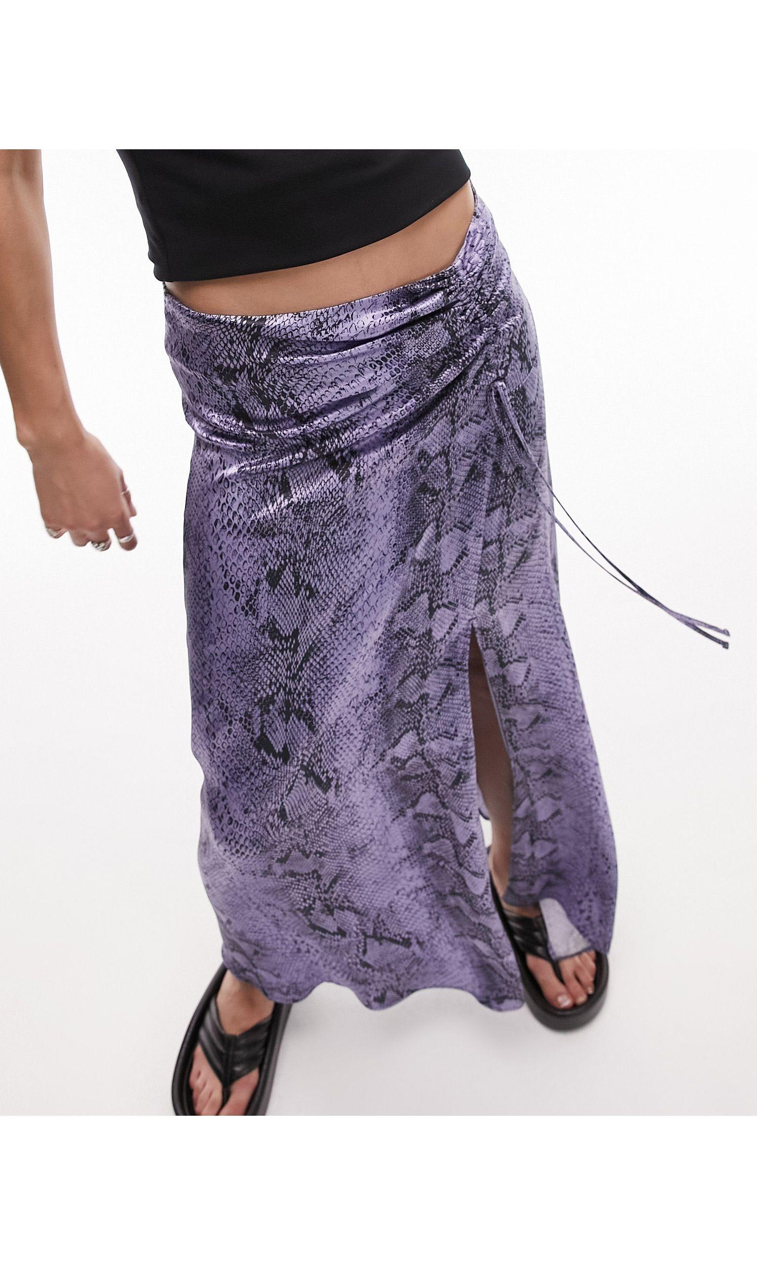 Topshop snake top print skirt
