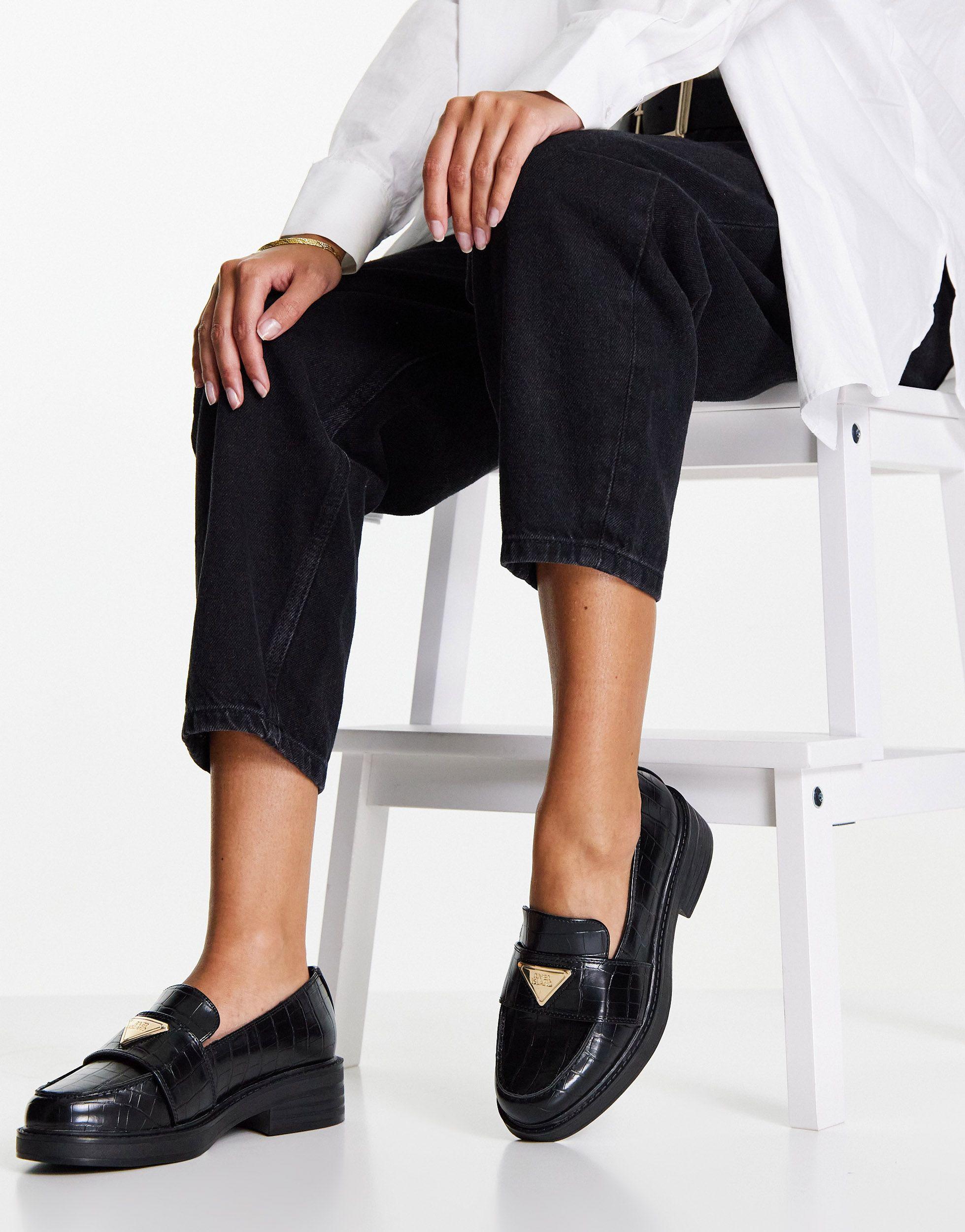 River island shop wide fit loafers