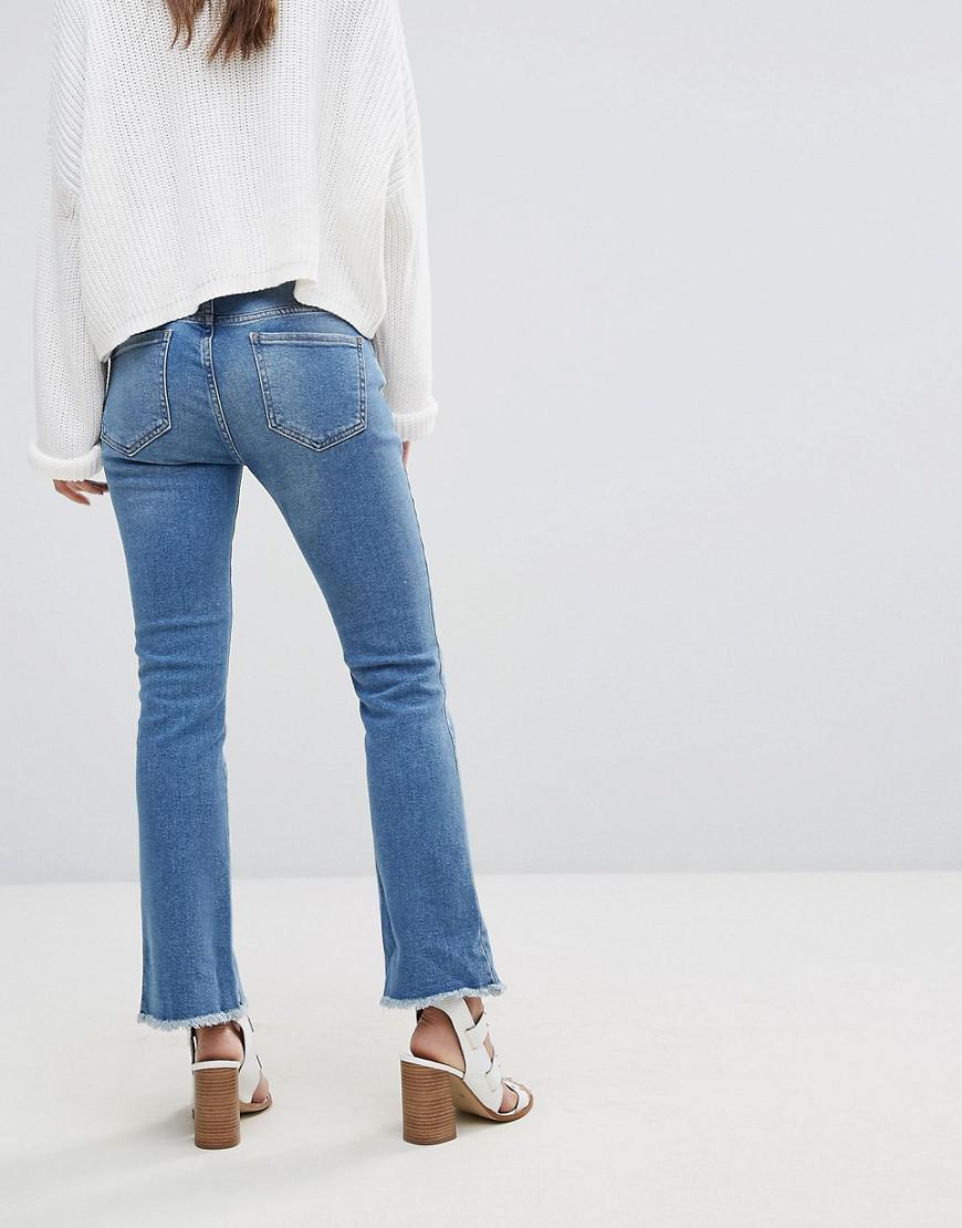 mango cropped flare jeans