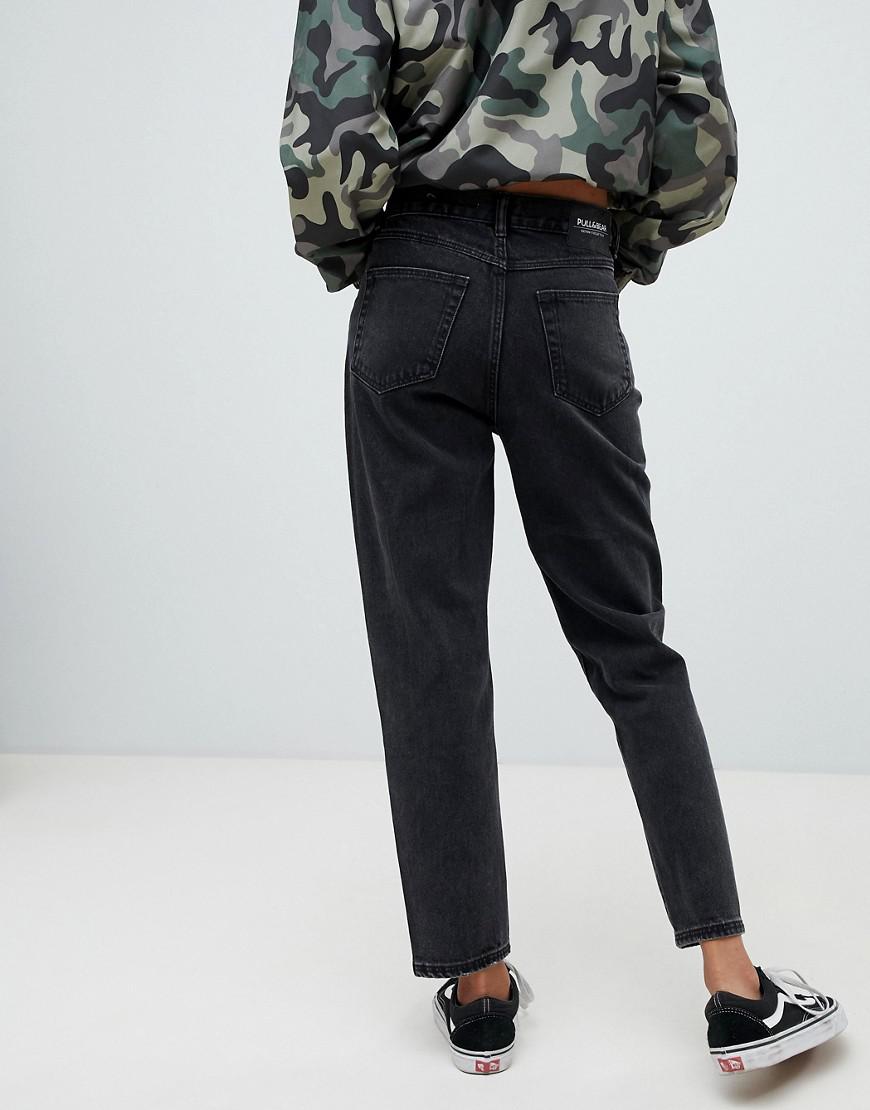 pull and bear black mom jeans