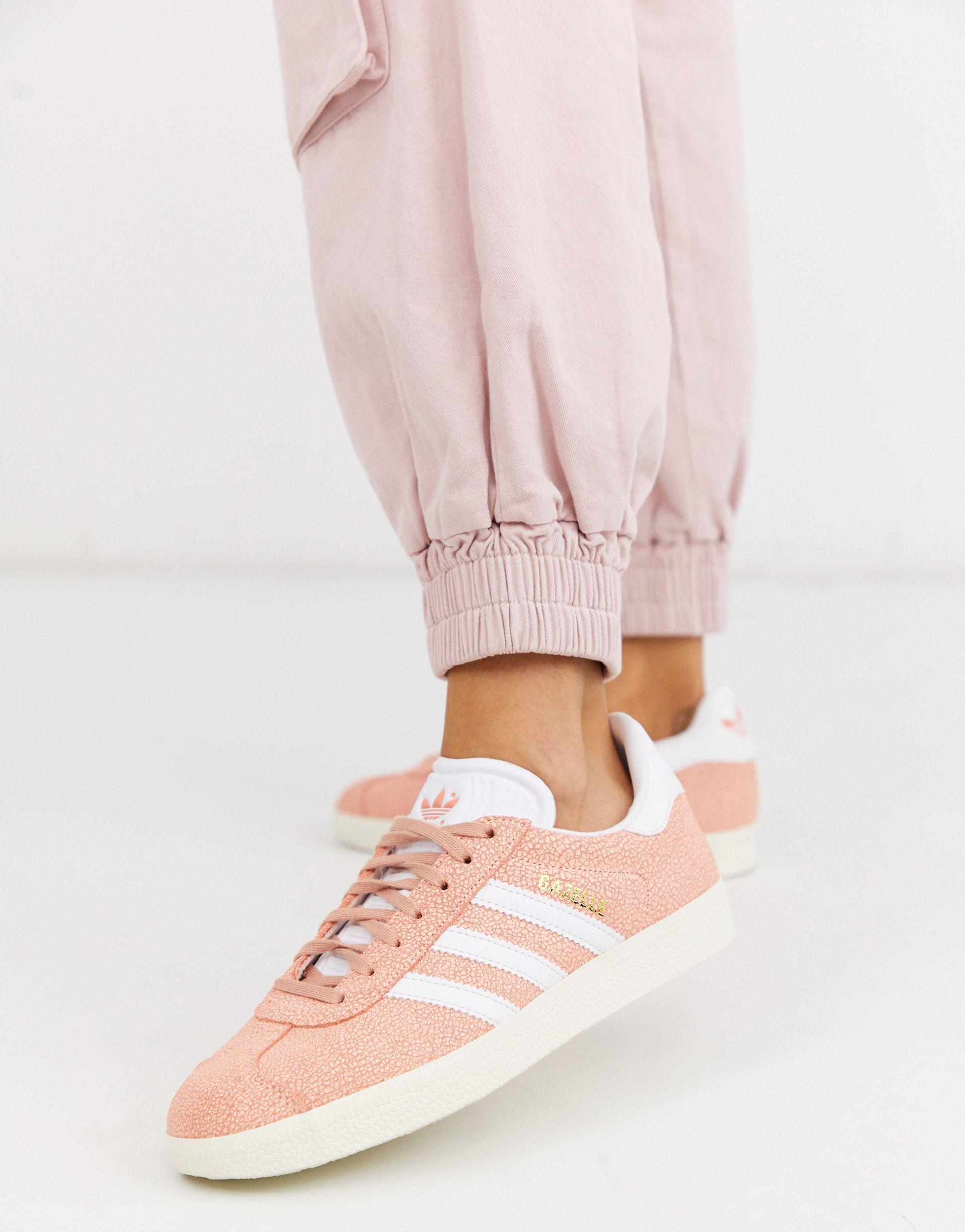 adidas Originals Suede Gazelle in Pink/White (Pink) | Lyst