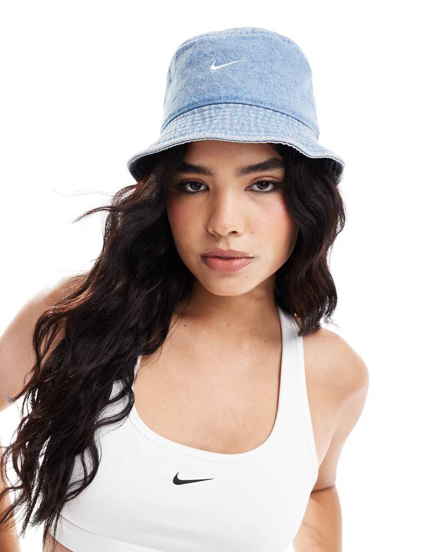 Nike Denim Bucket Hat in Blue Lyst UK