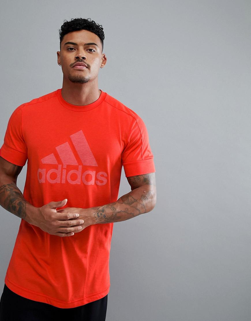 adidas red t shirt mens