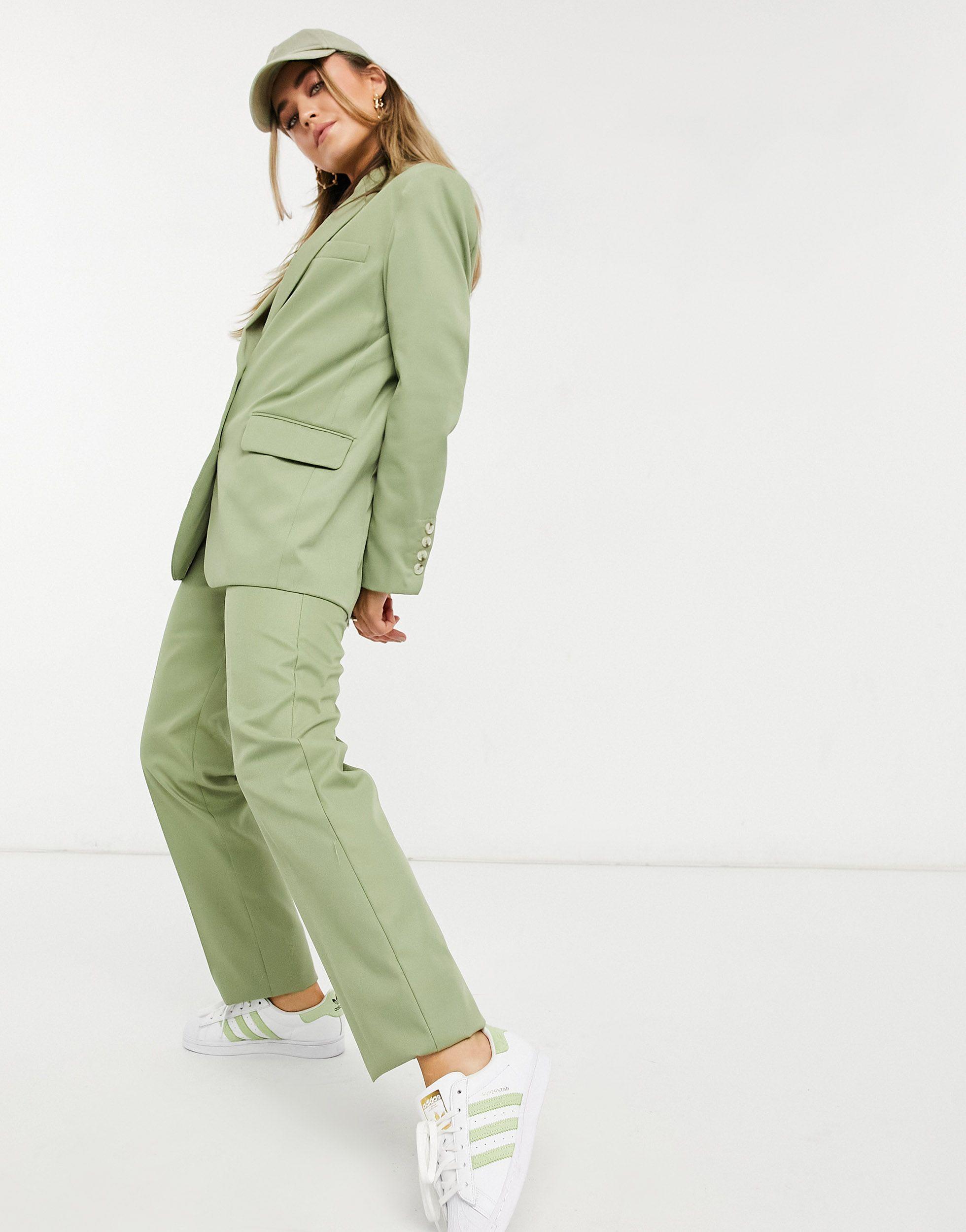 Blazer oversize d'ensemble style dad - kaki Bershka en coloris Vert | Lyst