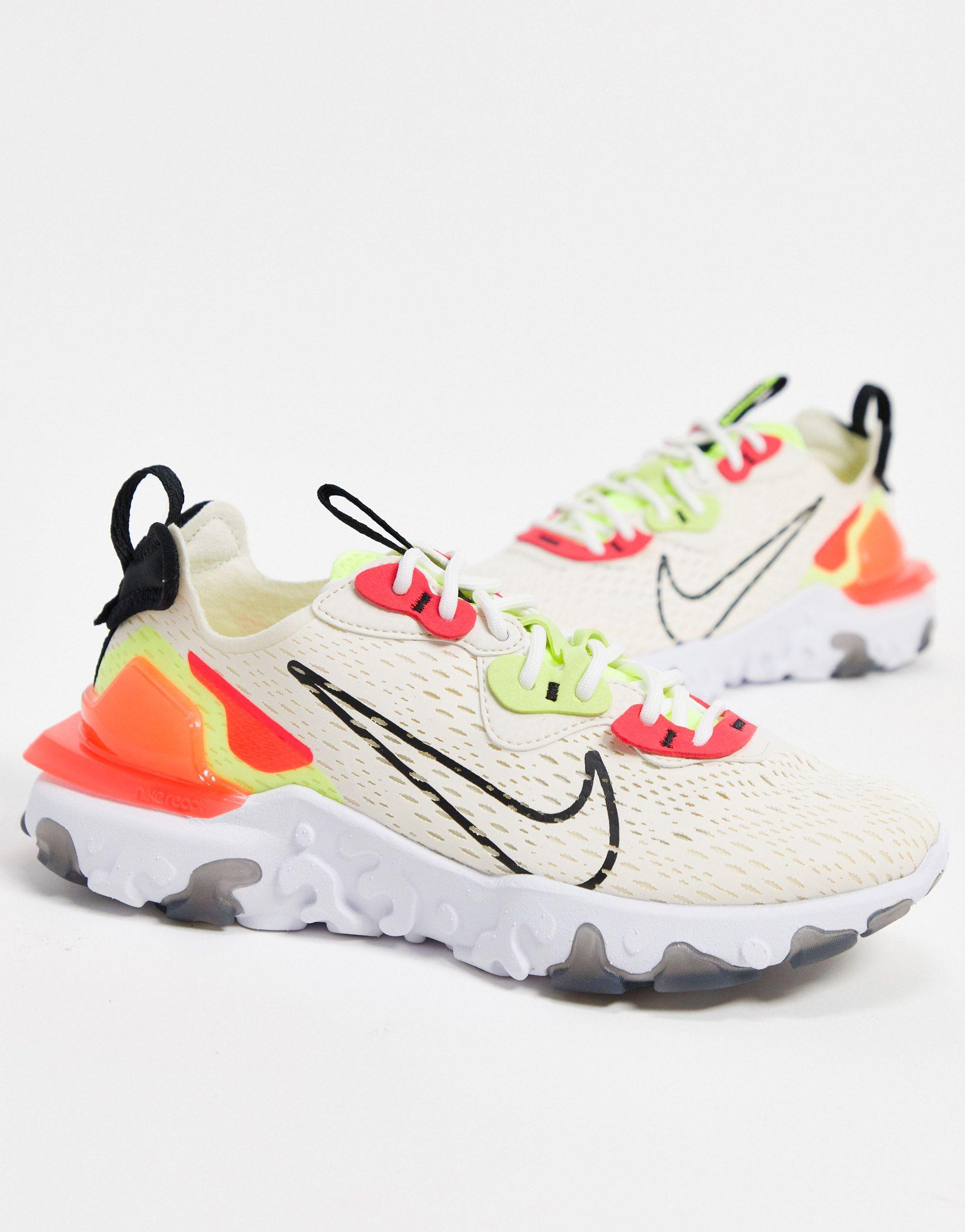nike react vision white yellow pink