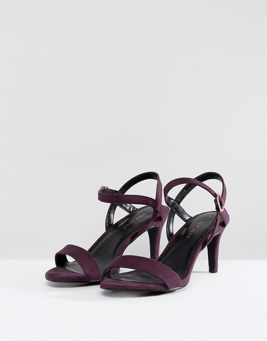 purple sandals low heel