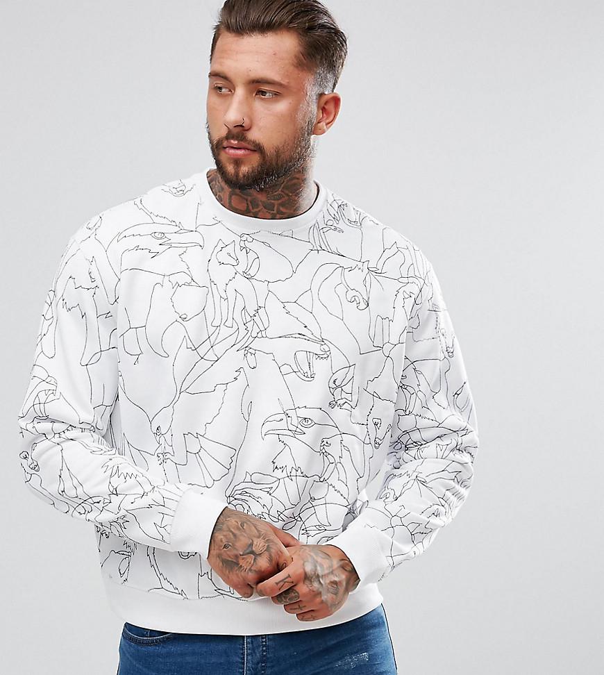 mens embroidered wildlife sweatshirts