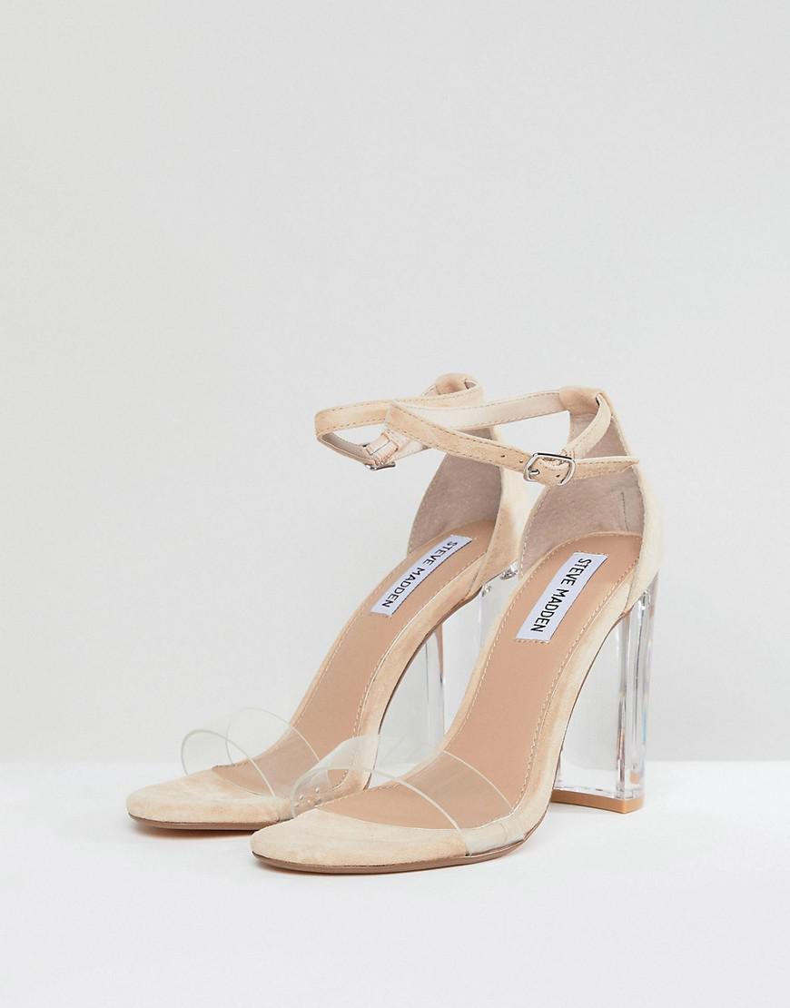 clear block heels steve madden