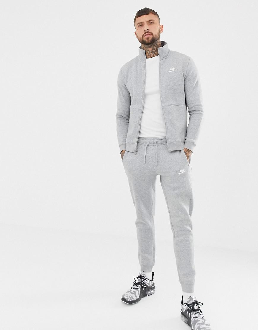 nike woven tracksuit set in grey