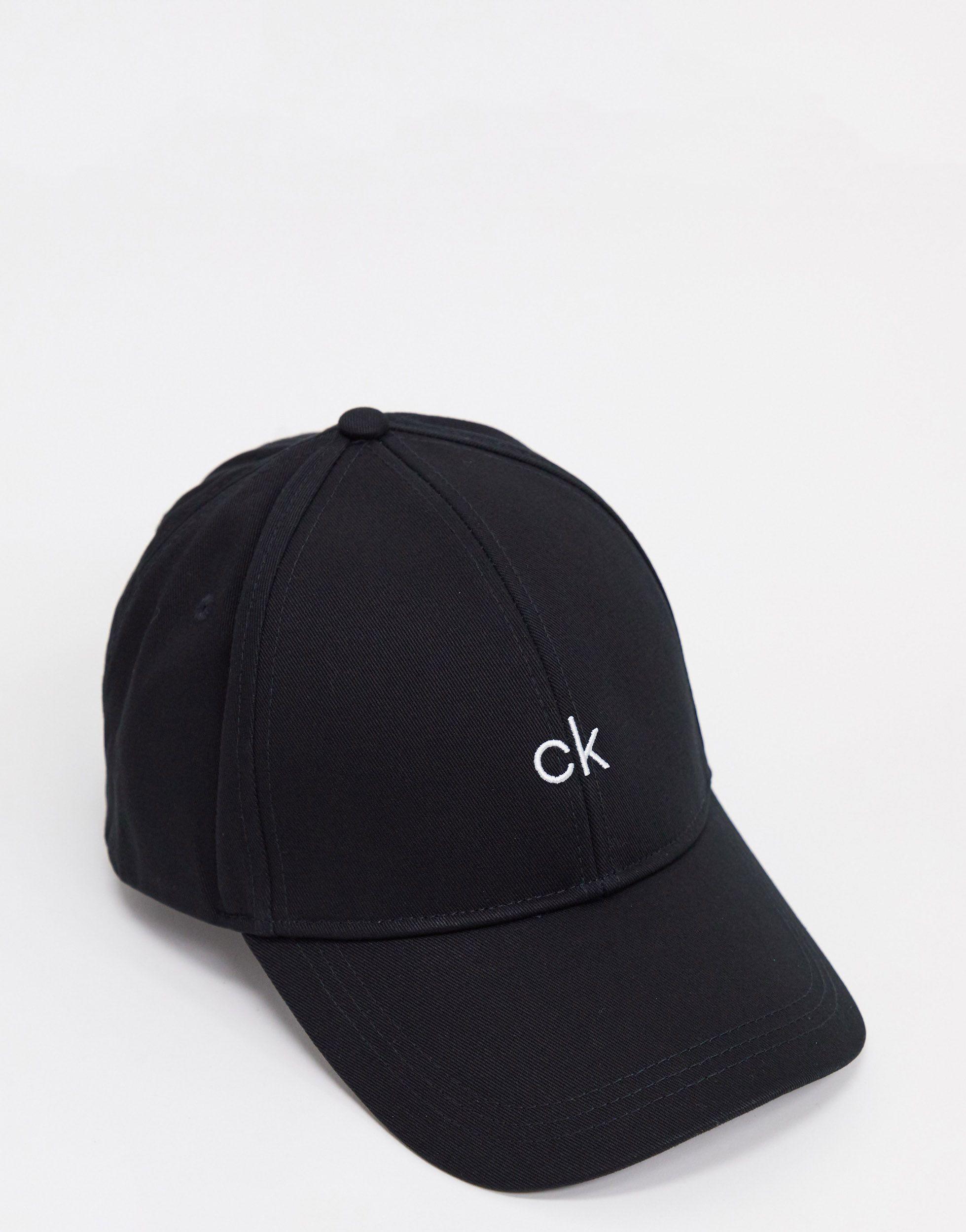 Calvin Klein Centre Logo Cap in Black for Men - Lyst