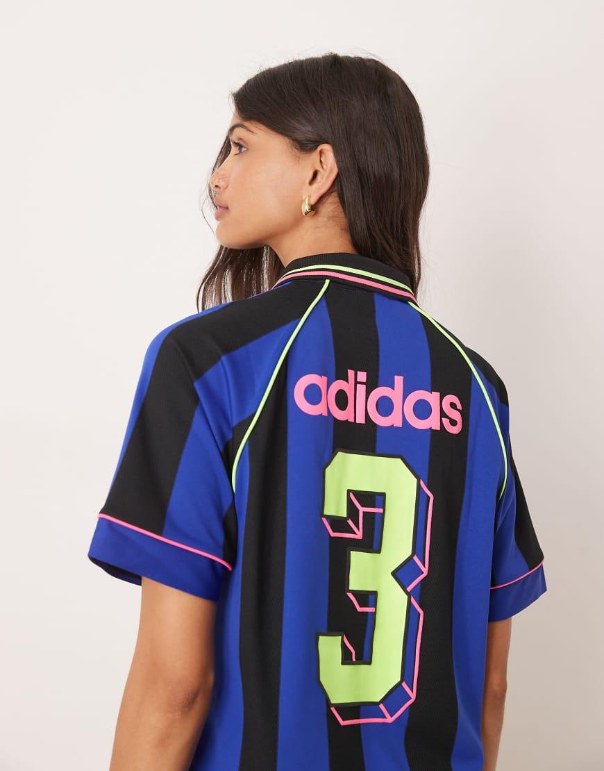 Camiseta De Fútbol Azul Y Negra Summer De de adidas Originals de