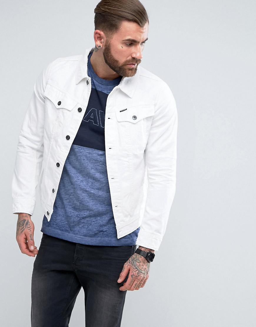 Steil Gevestigde theorie bevind zich G-Star RAW 3301 Mr Deconstructed 3d Slim Jacket in White for Men | Lyst