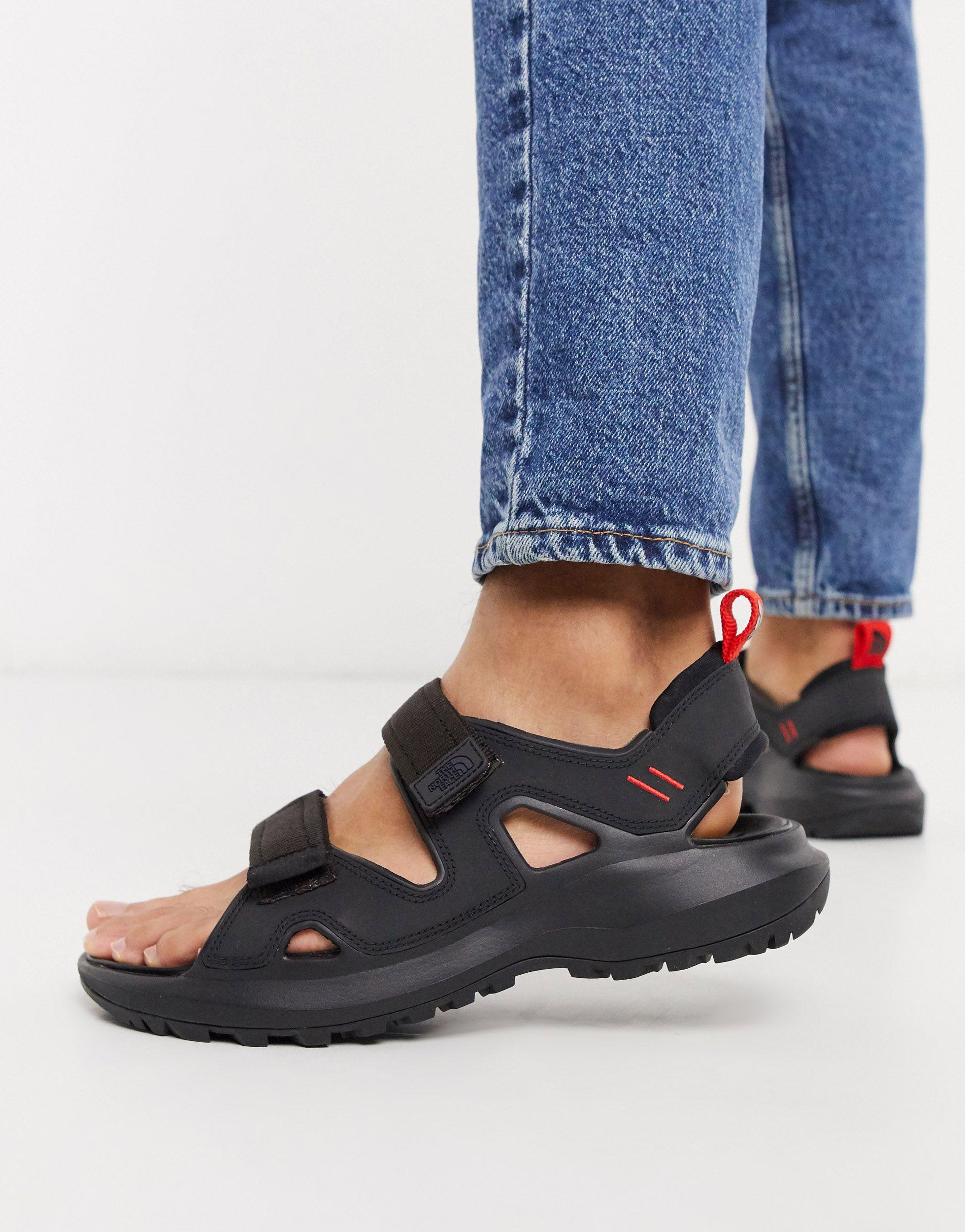 The North Face Leather Hedgehog Sandal Iii in Black for Men | Lyst Australia