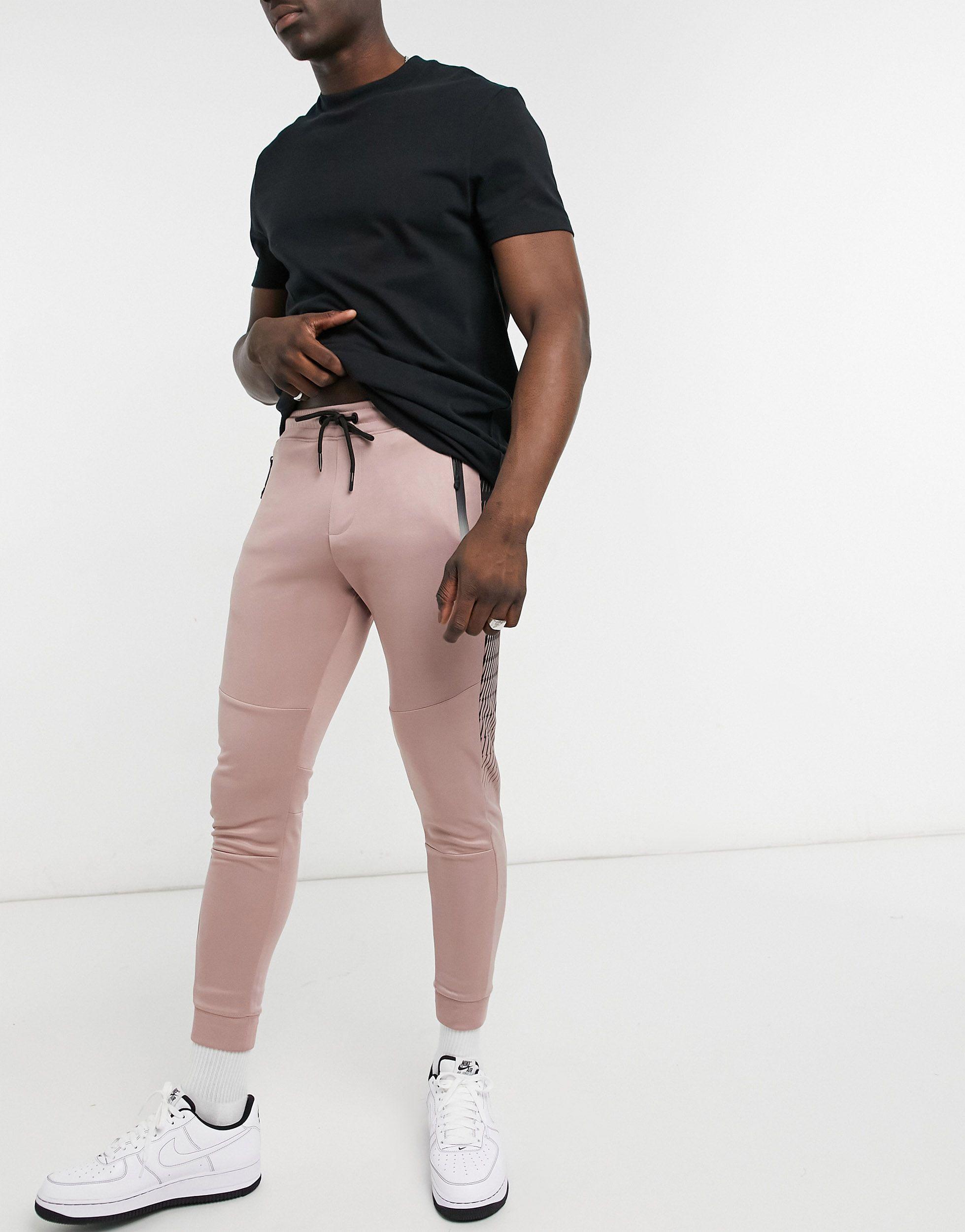 Bershka Co-ord Tracksuit joggers in Pink for Men - Lyst