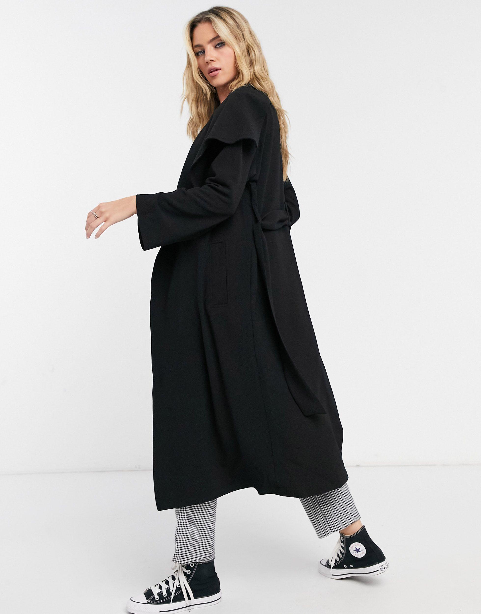 black waterfall duster jacket