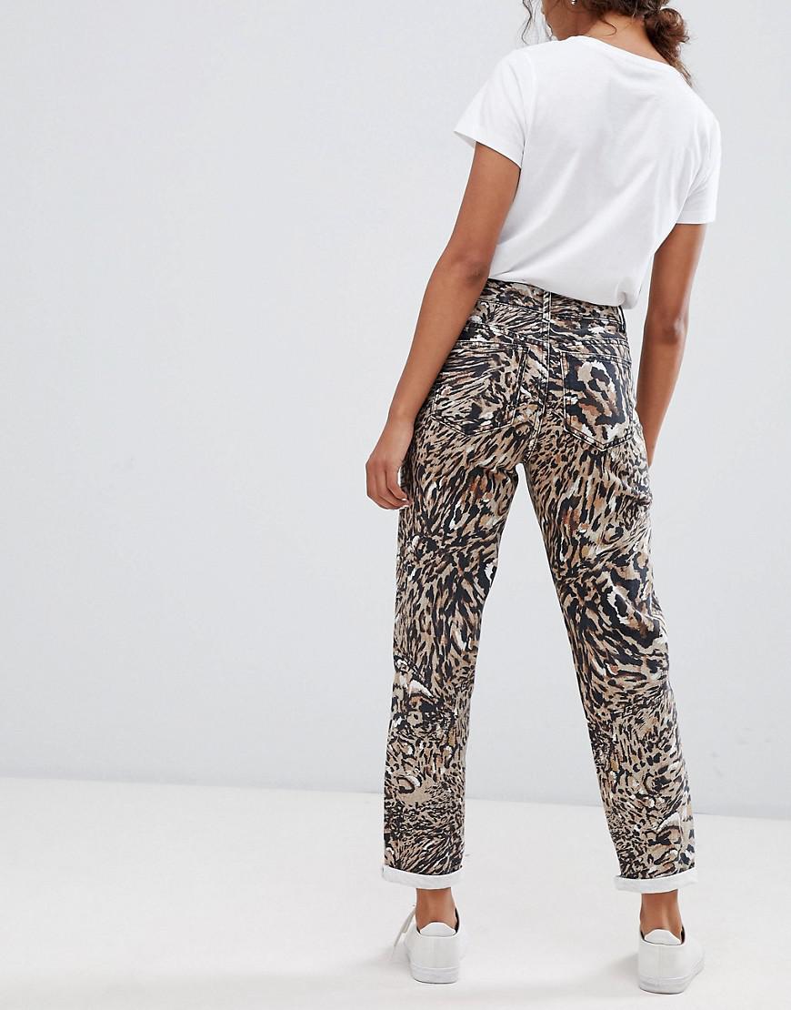 animal print mom jeans