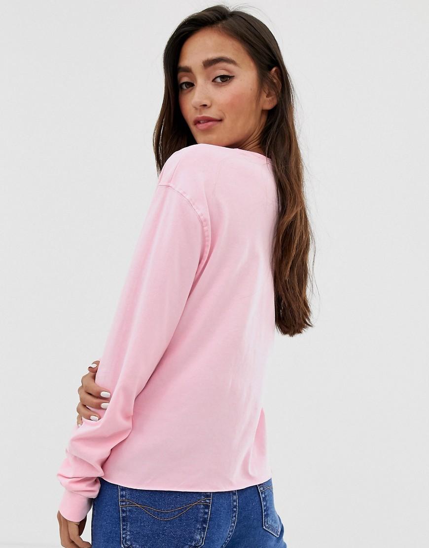 pull and bear pink sweatshirt