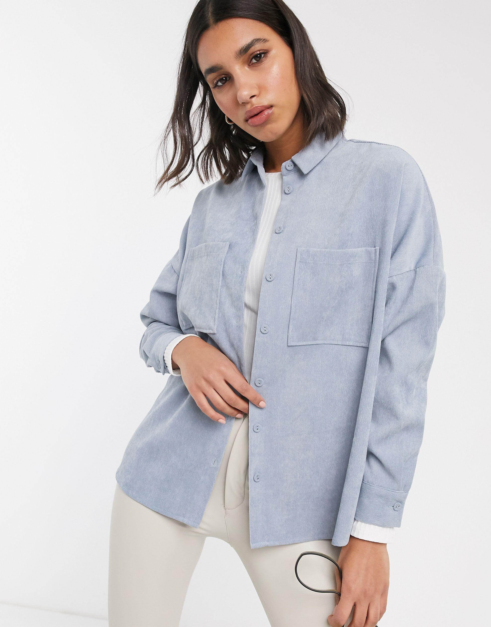 stradivarius corduroy shirt