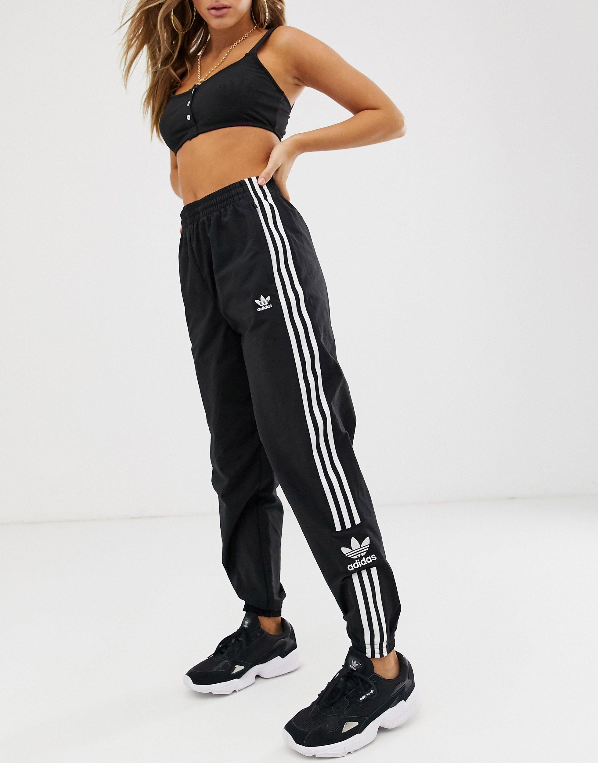 adidas Originals Adicolor Locked Up Logo Track Pants in Black | Lyst Canada