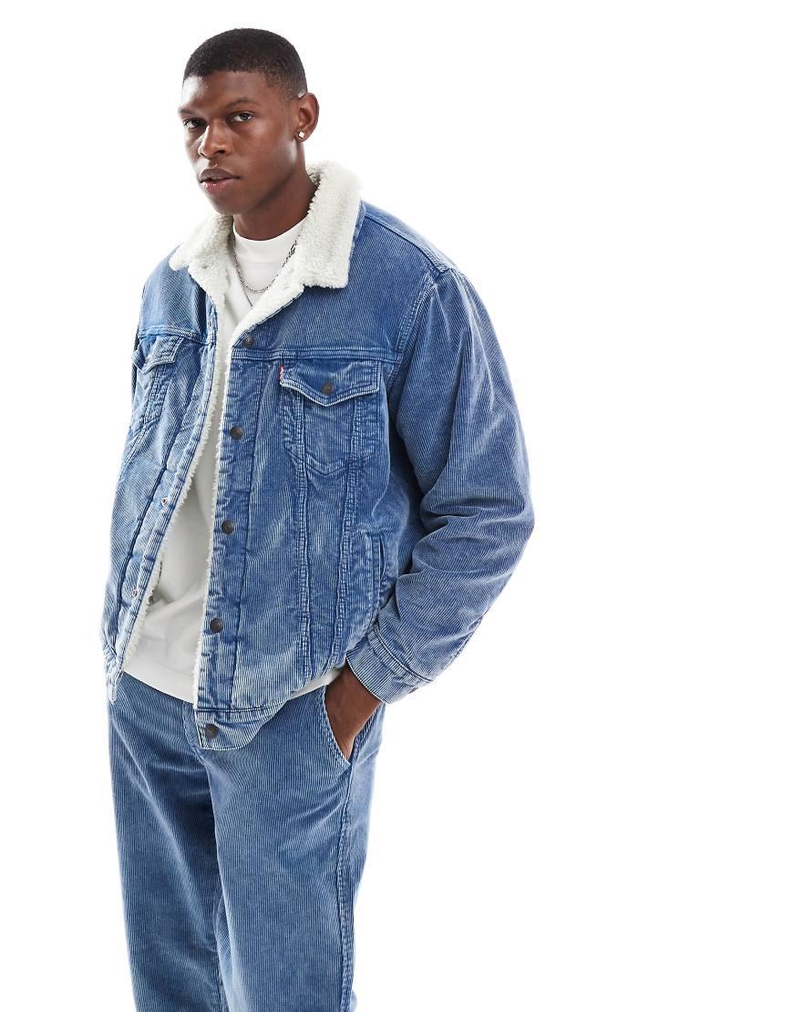 Relaxed Fit Levi's Denim Jacket Sherpa Lining Levi Vintage