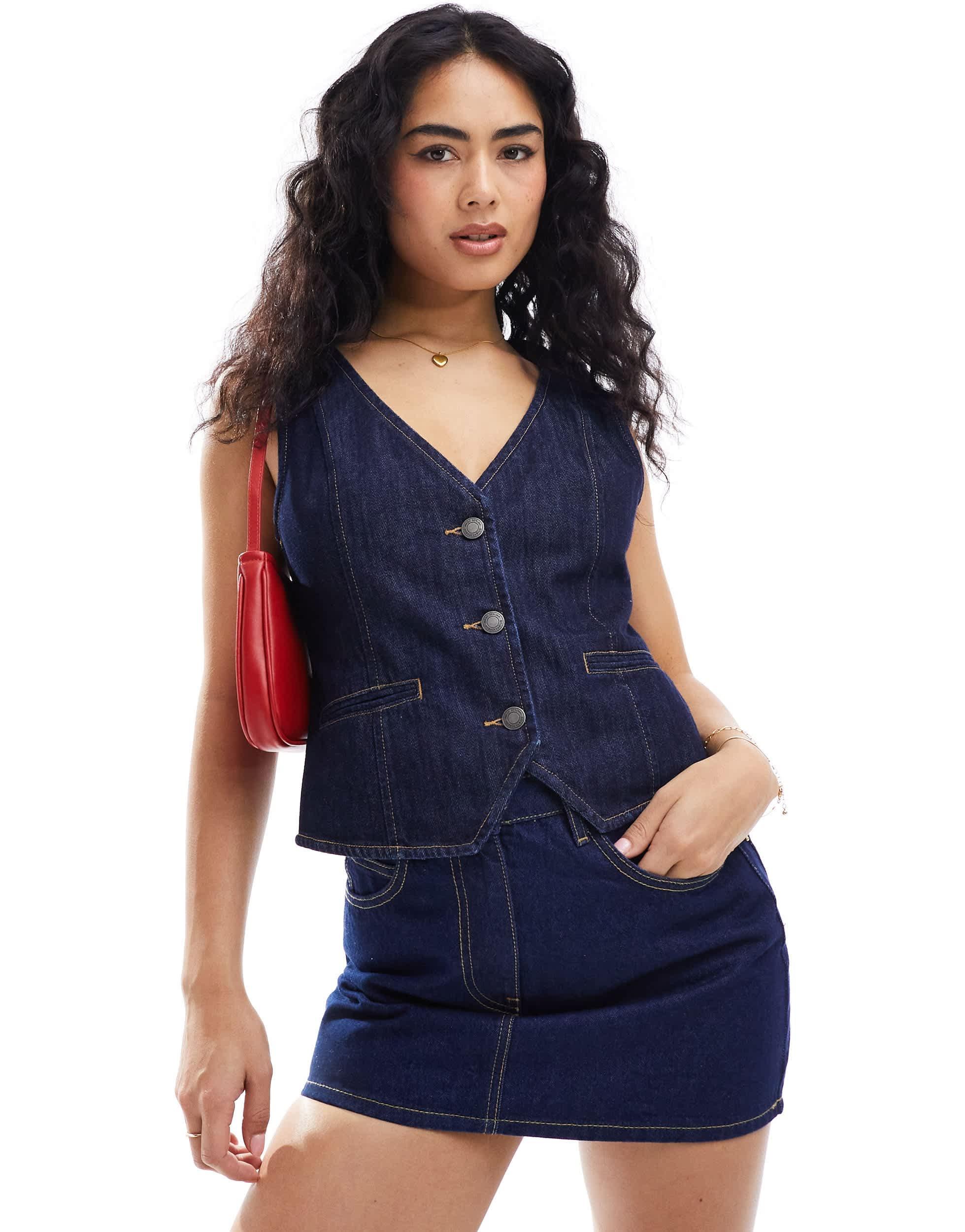 Gilet bleu stradivarius hotsell