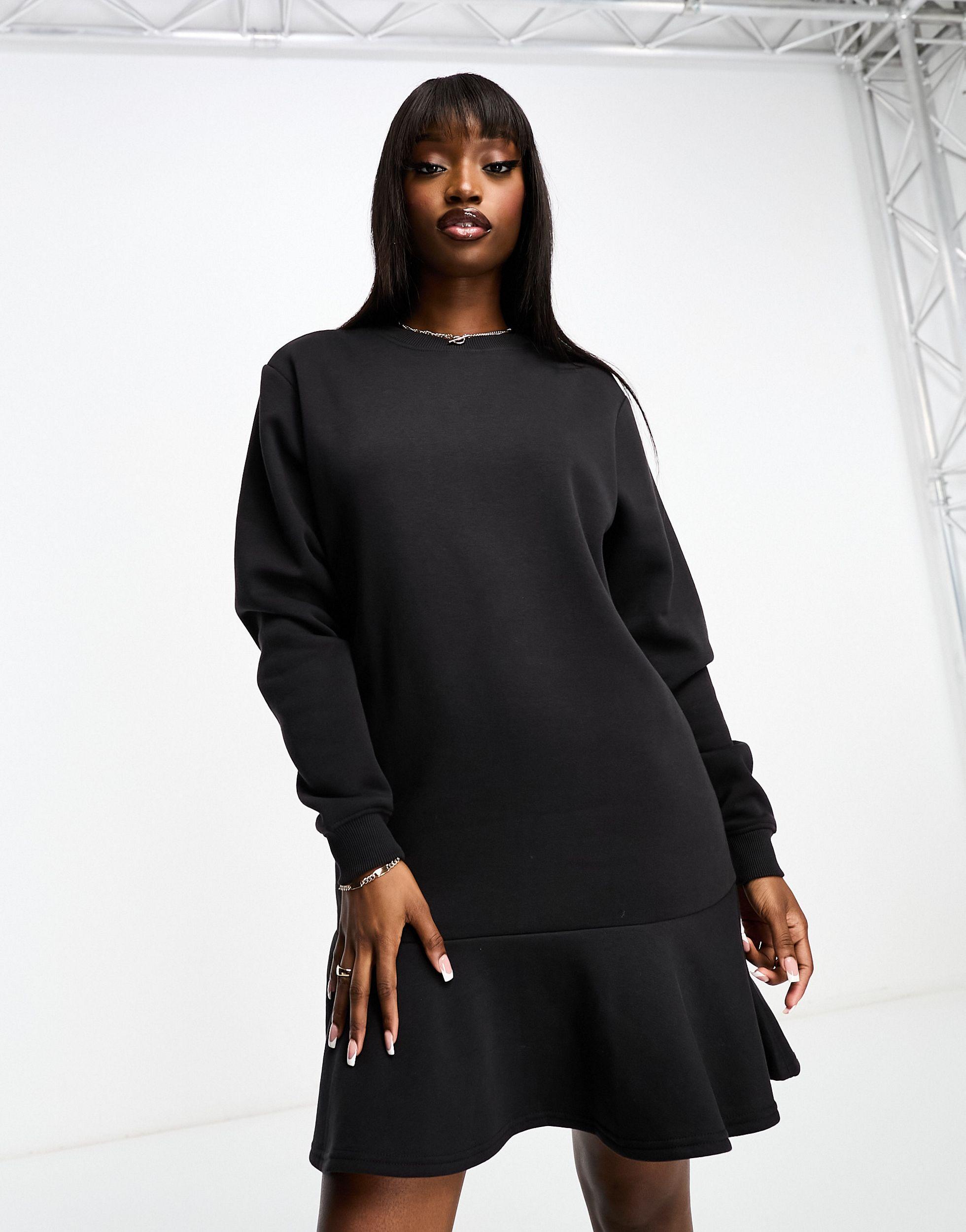 Threadbare Faye Oversized Midi Sweater Dress in Black Lyst UK