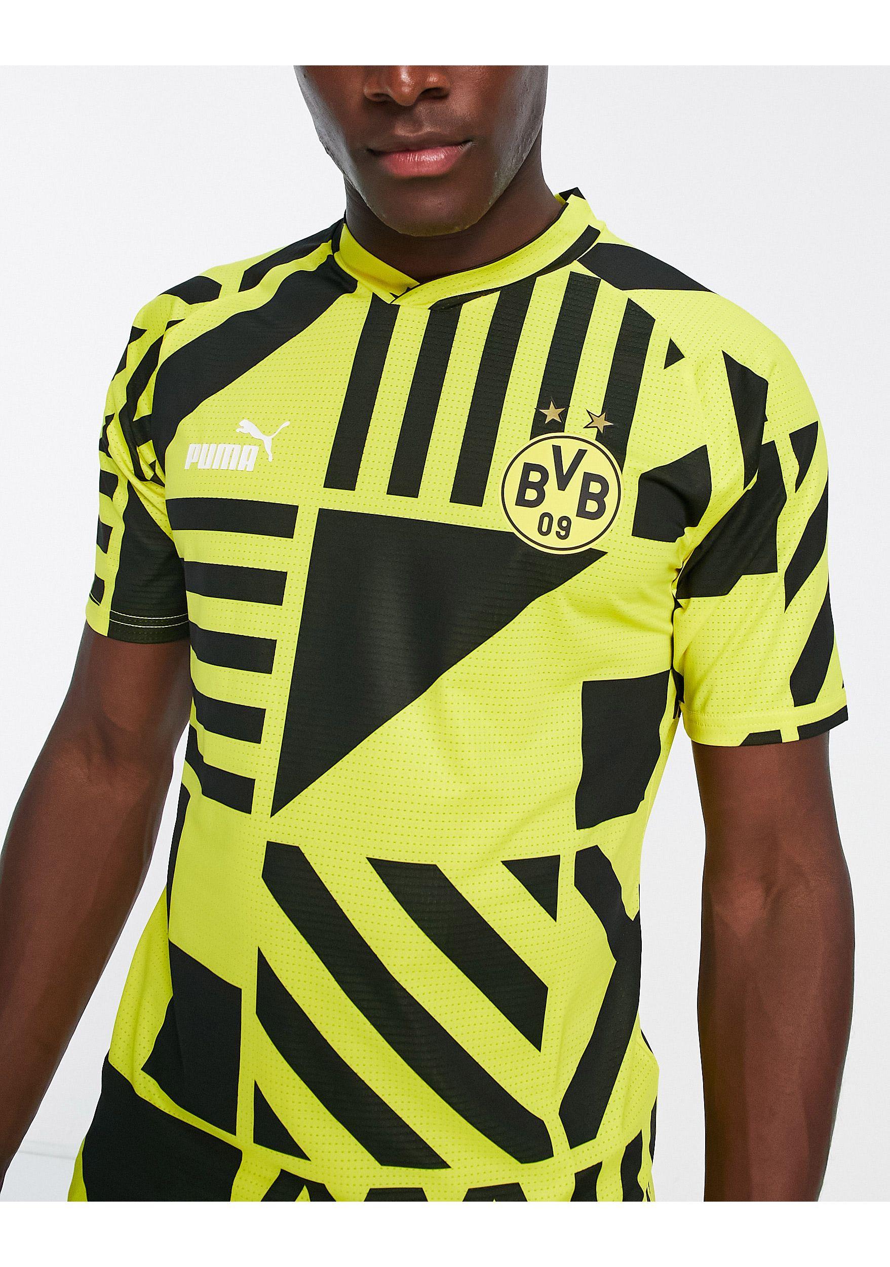 PUMA Football Borussia Dortmund 2022/23 Home Pre Match T-shirt in Yellow  for Men | Lyst UK