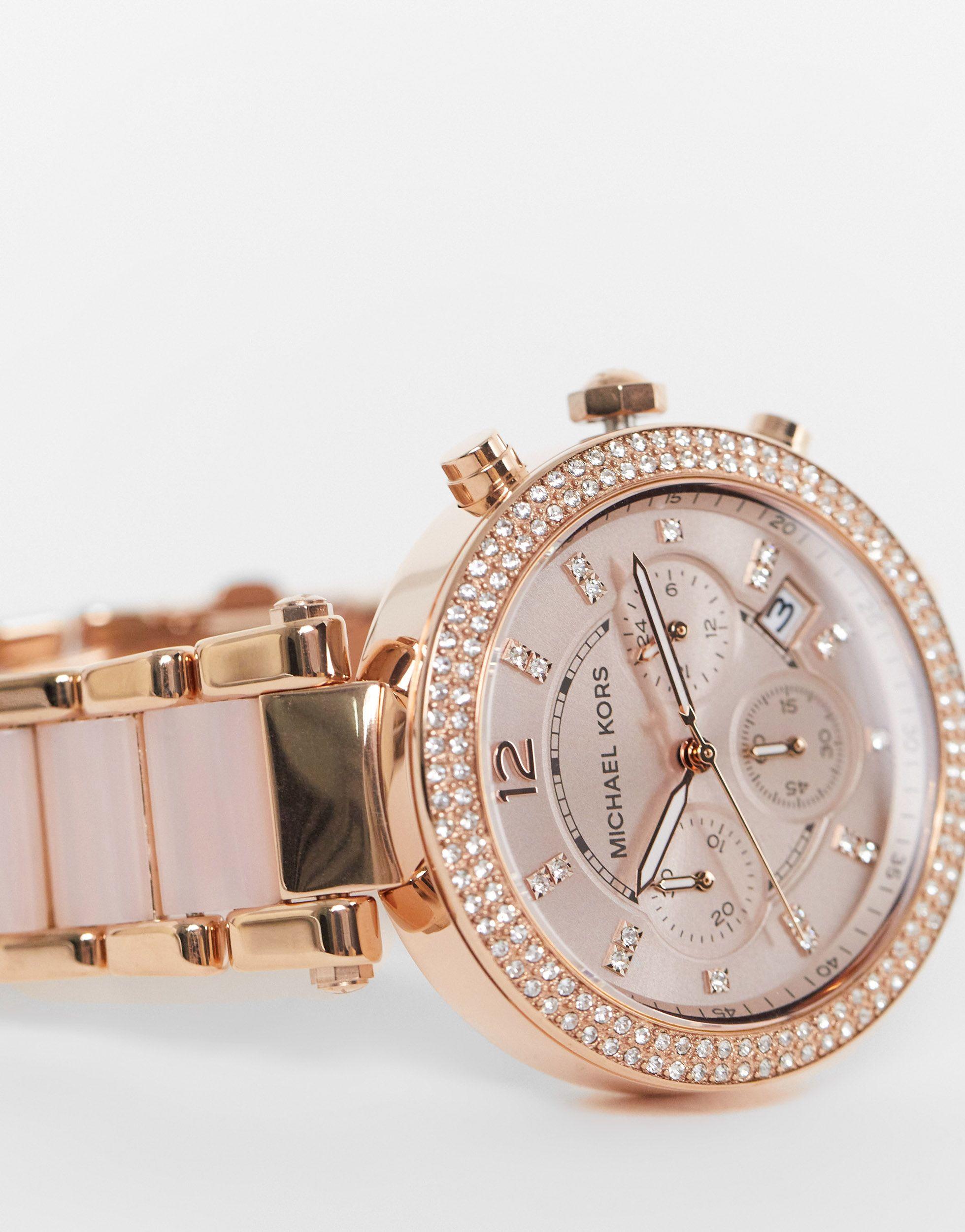 Michael Kors Gold Watch with Light Pink Face  eBay