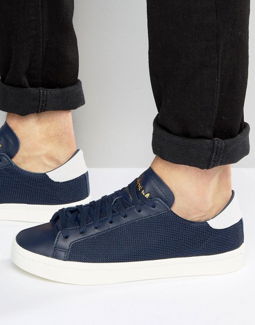 adidas Originals Leather Court Vantage Trainers In Navy S76197 in Blue for  Men - Lyst