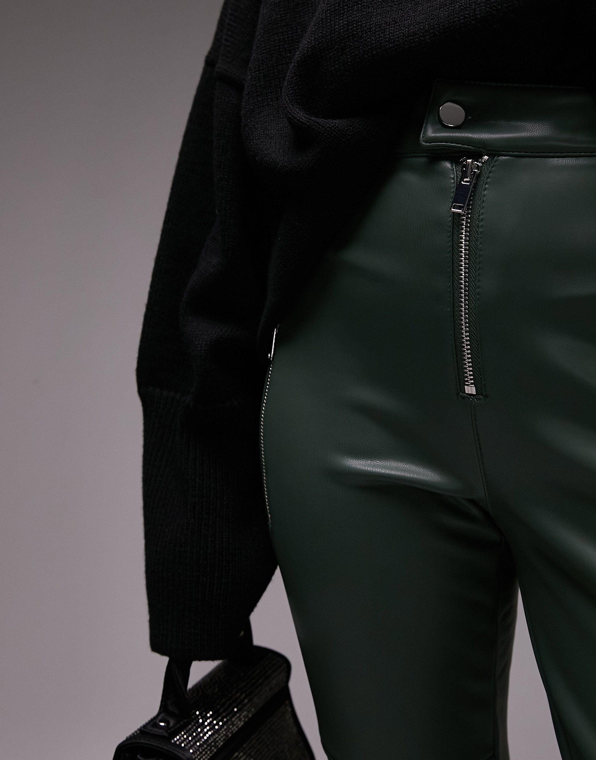 Topshop stretch pu shop trousers