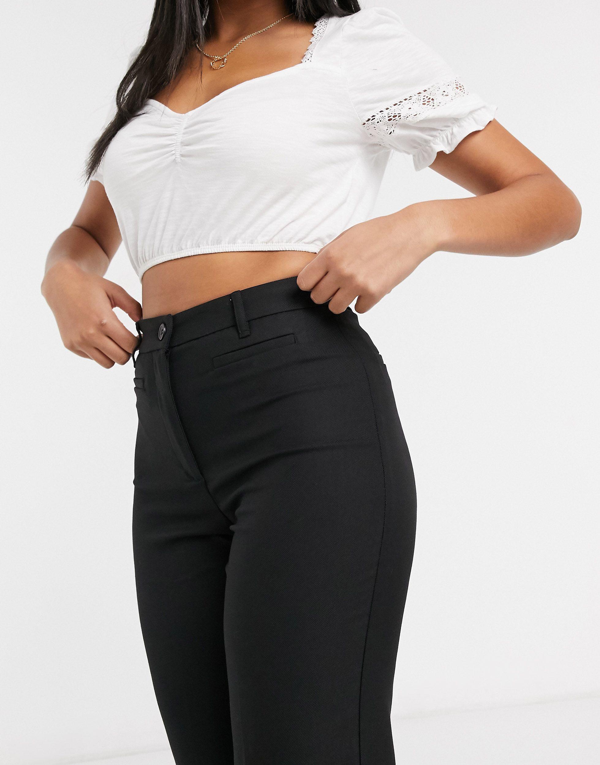 Monki Denim Stacy Flared Trouser in 