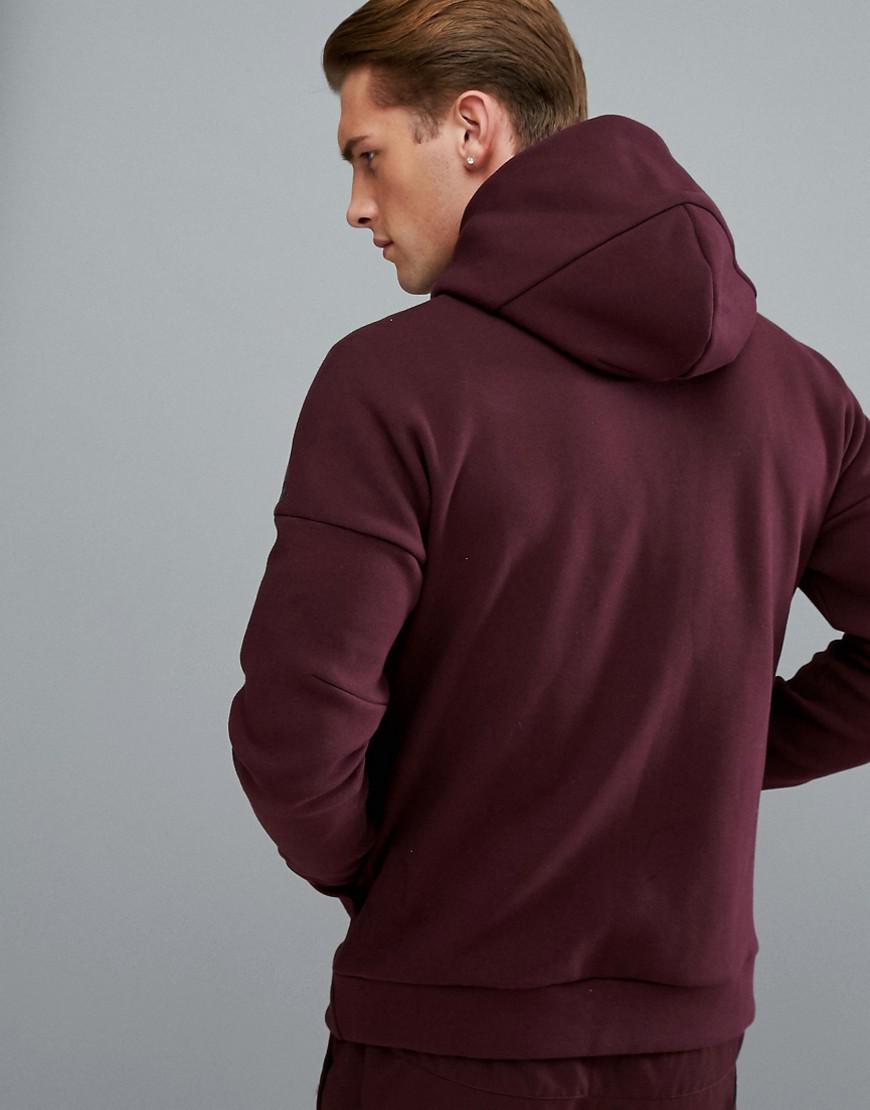 adidas Athletics Zne 2 Hoodie In Burgundy Bq6924 in Red for Men 