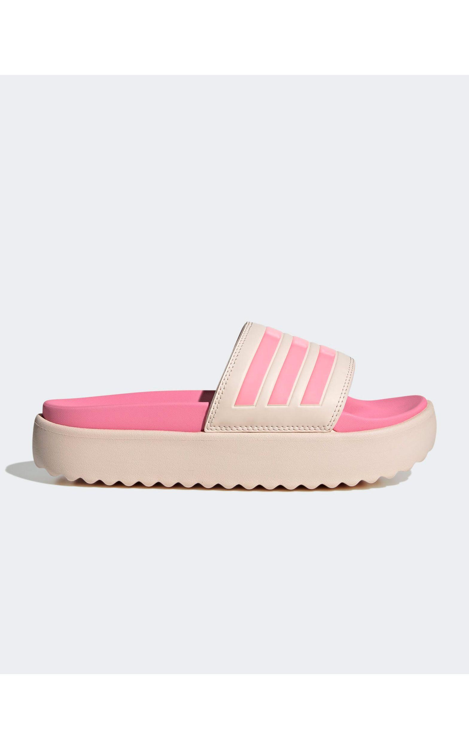 pink sliders adidas