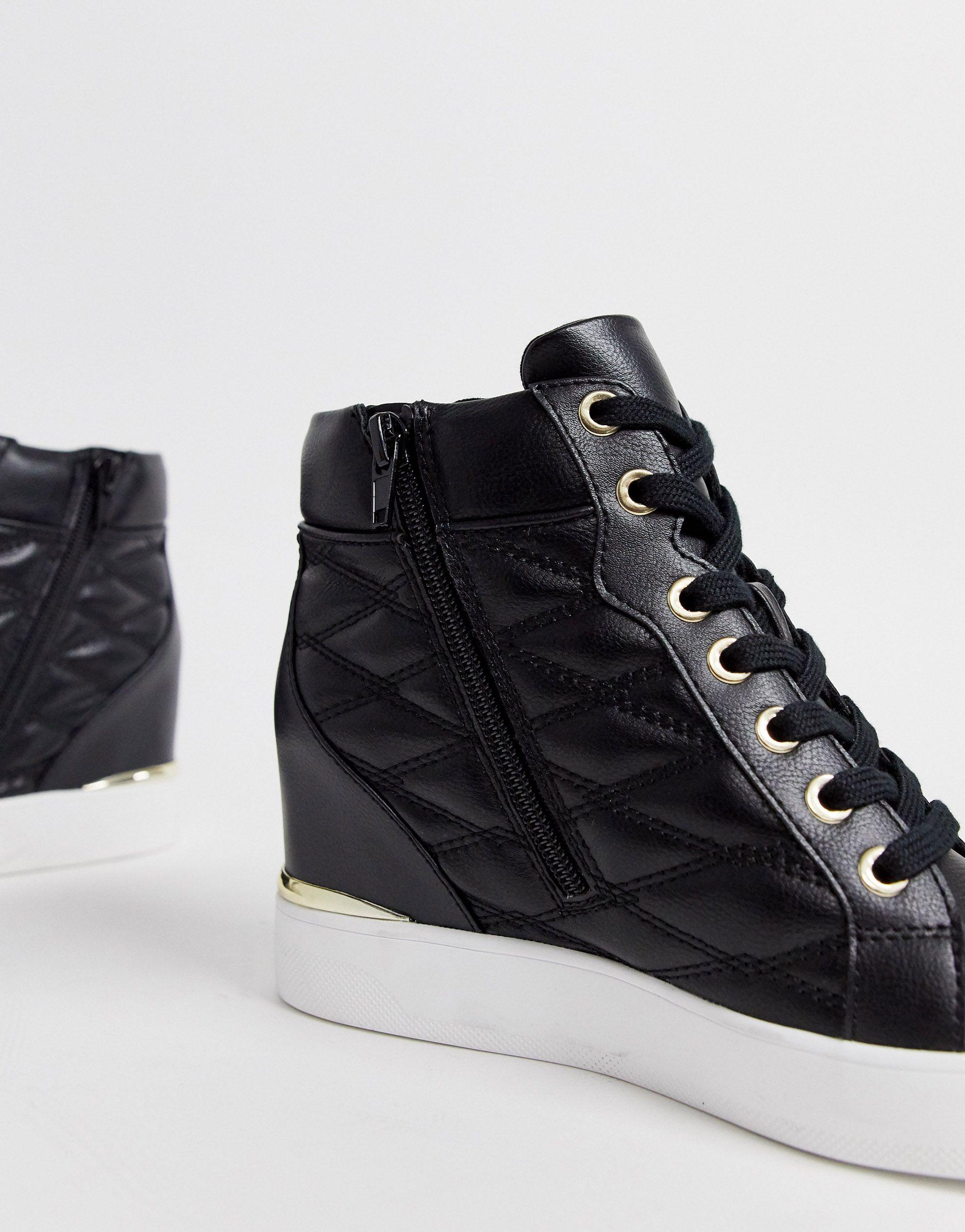 ALDO Afiravia Wedge Sneaker in Black | Lyst