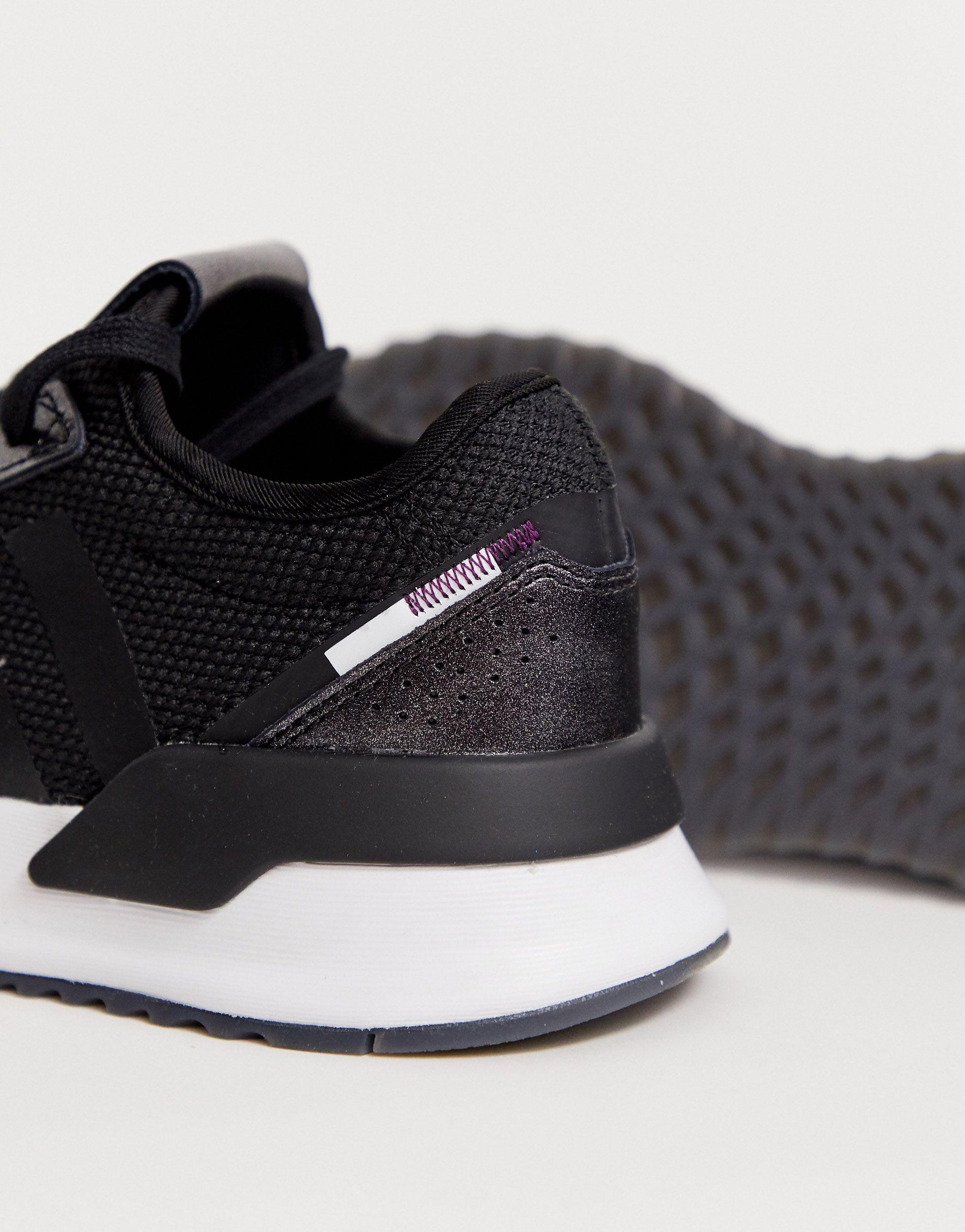 adidas Originals Leather U Path X in Black/White/Purple (Black) | Lyst