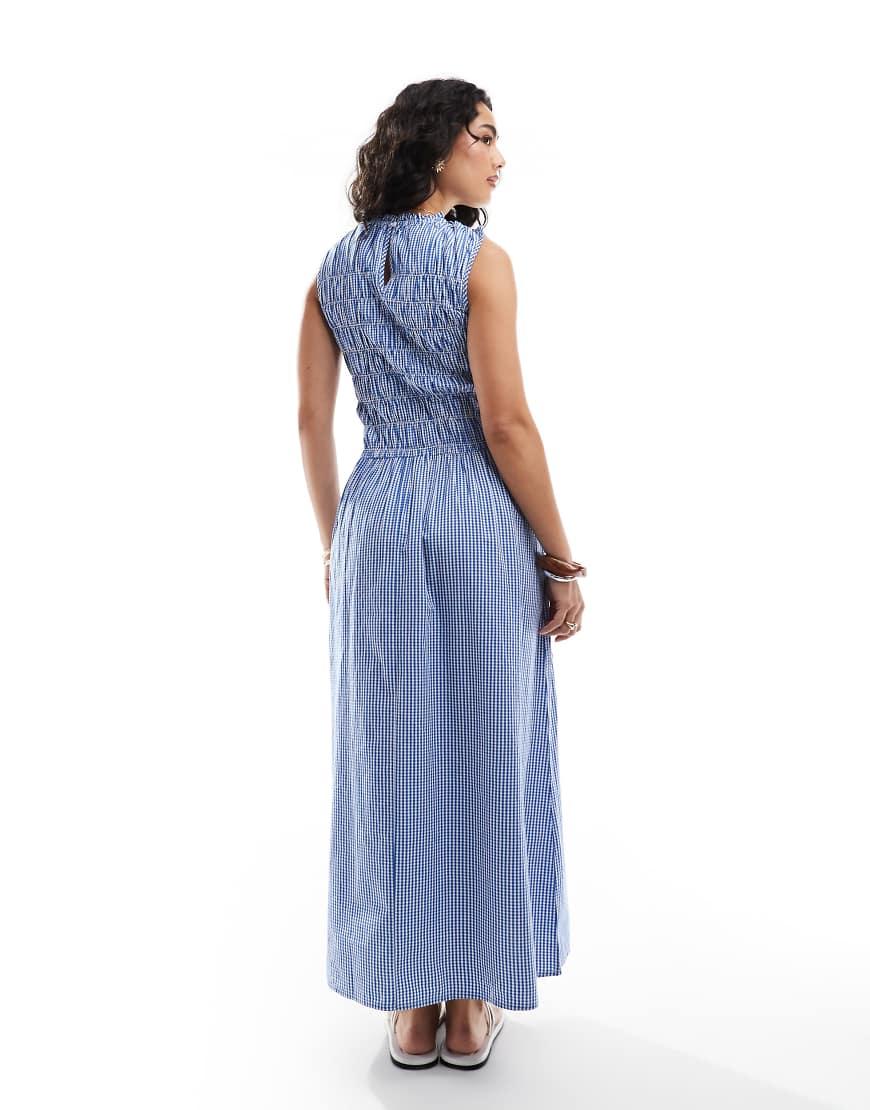 Only Maxi Jurk Blauw Jurkje Only ONLY Denim Maxi Jurk In